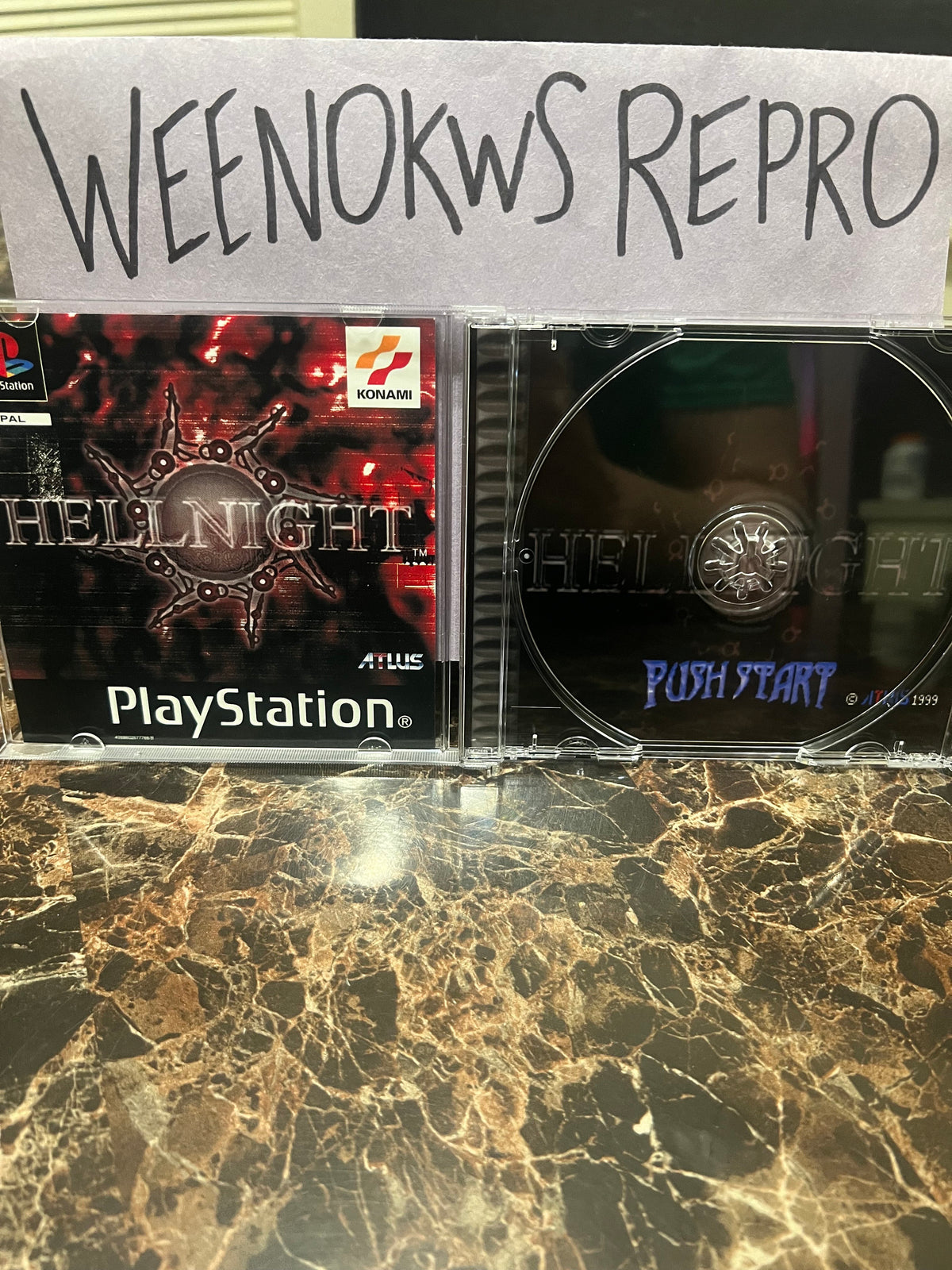 Hellnight REPLACMENT CASE No Disc! PAL Ps1