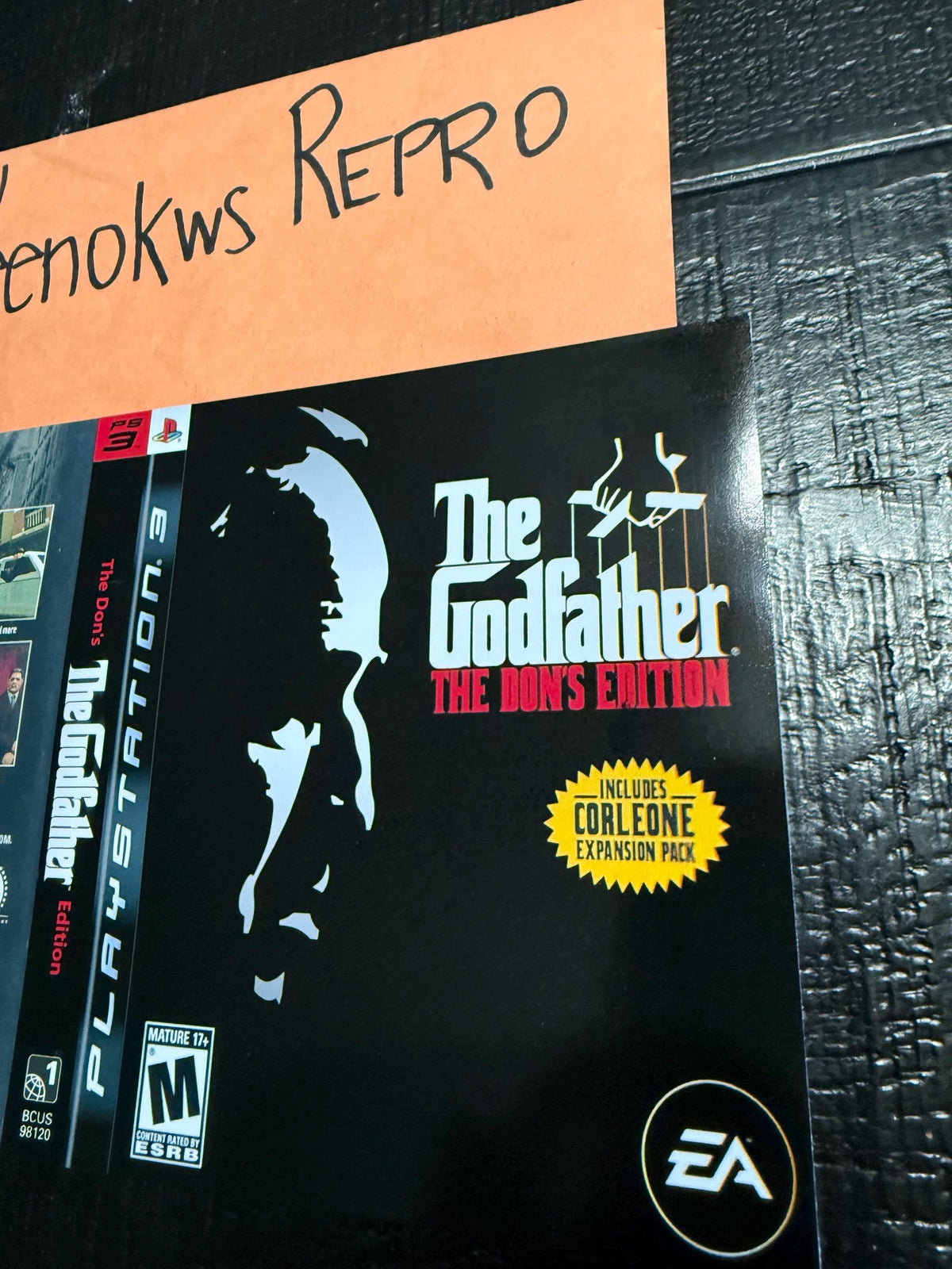 The Godfather The Don’s Edition REPLACEMENT Artwork Only No Case! Ps3