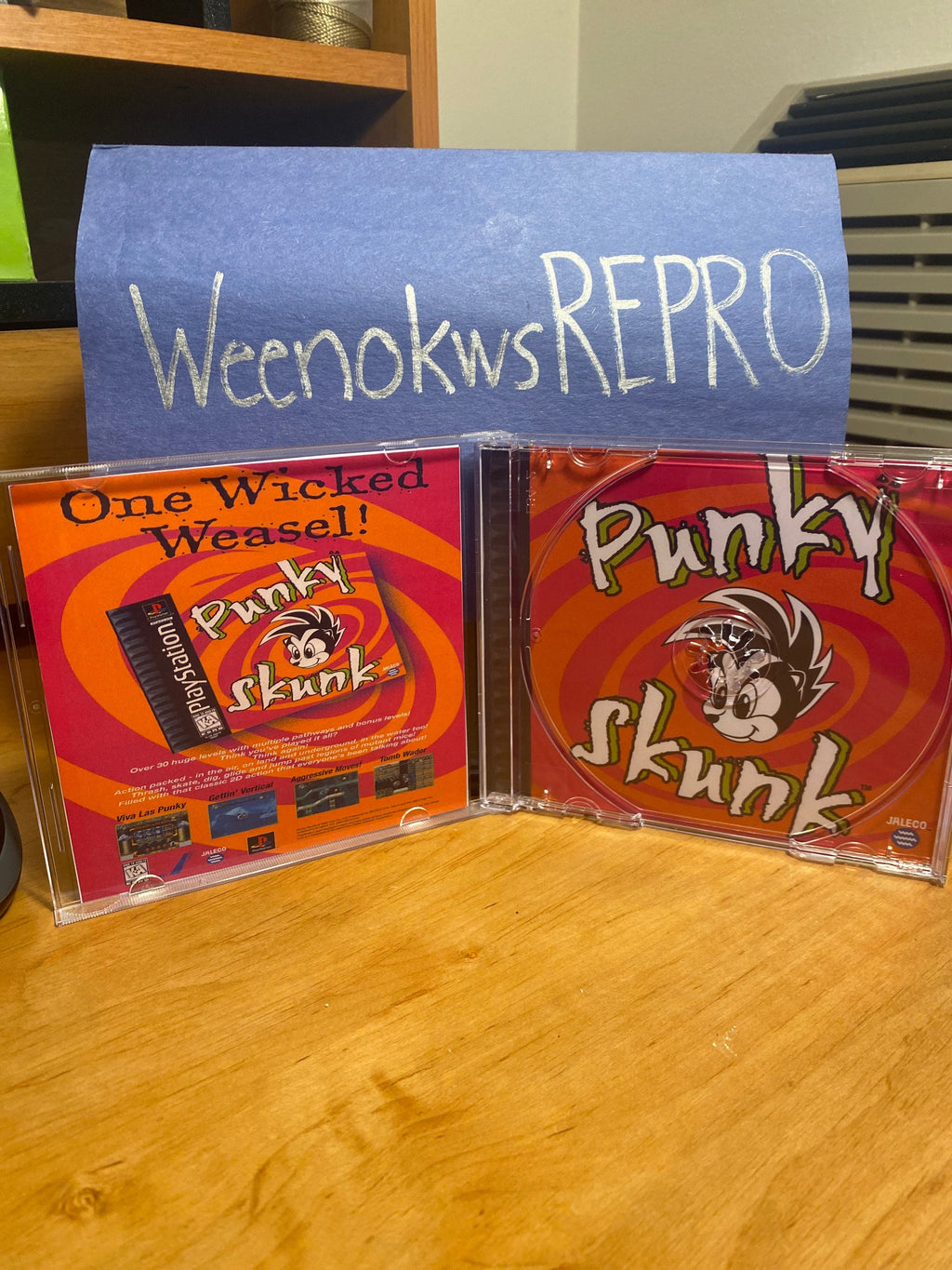 Punky Skunk REPLACMENT CASE No Disc Ps1