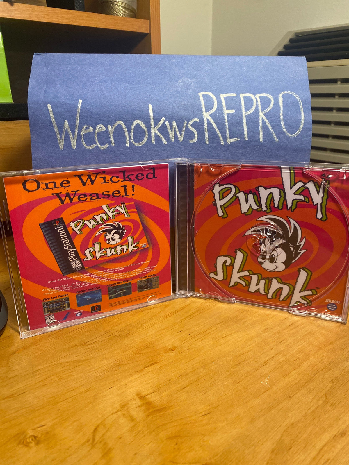 Punky Skunk REPLACMENT CASE No Disc Ps1