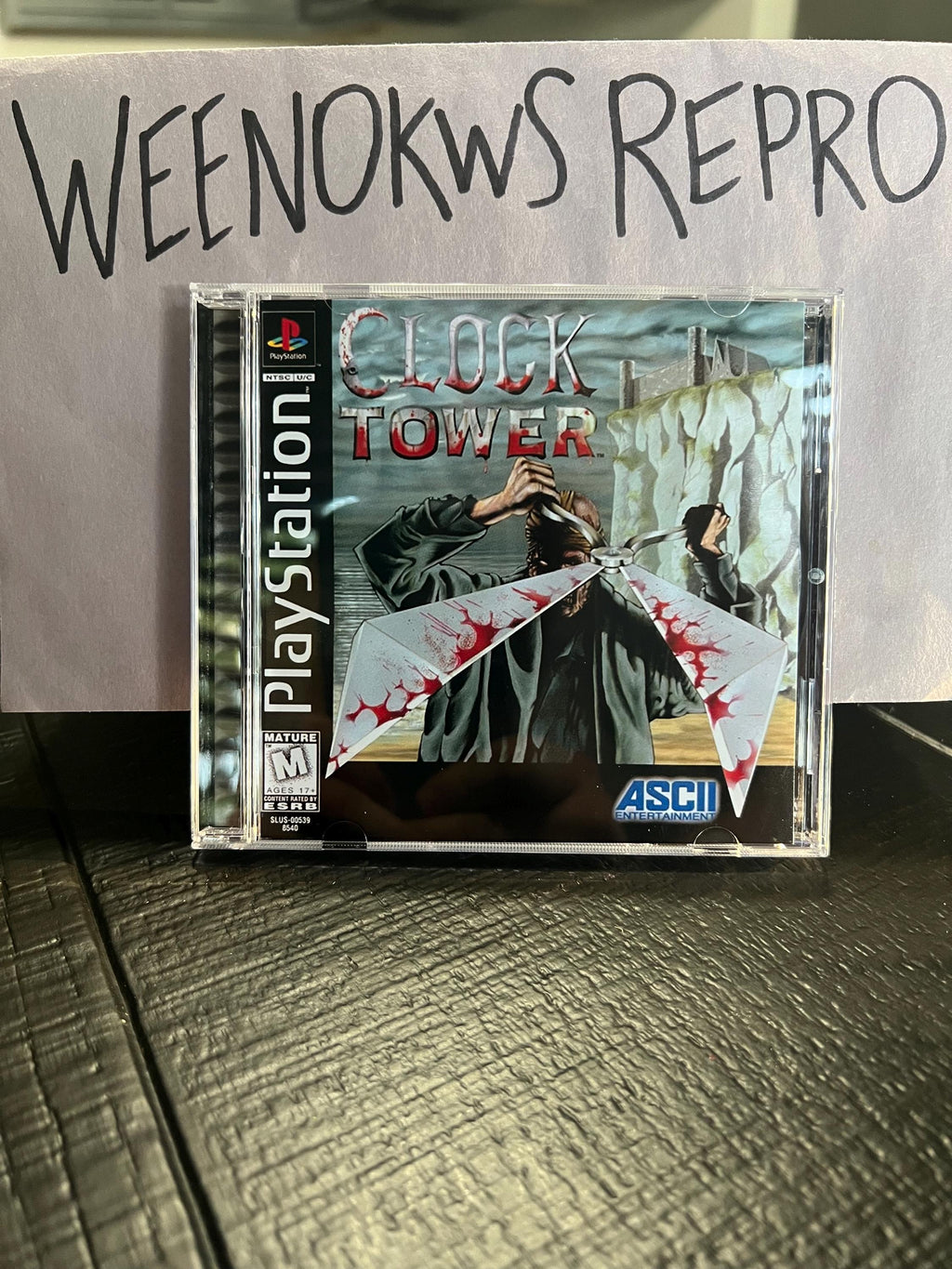 Clock Tower REPLACMENT CASE No Disc!! Ps1