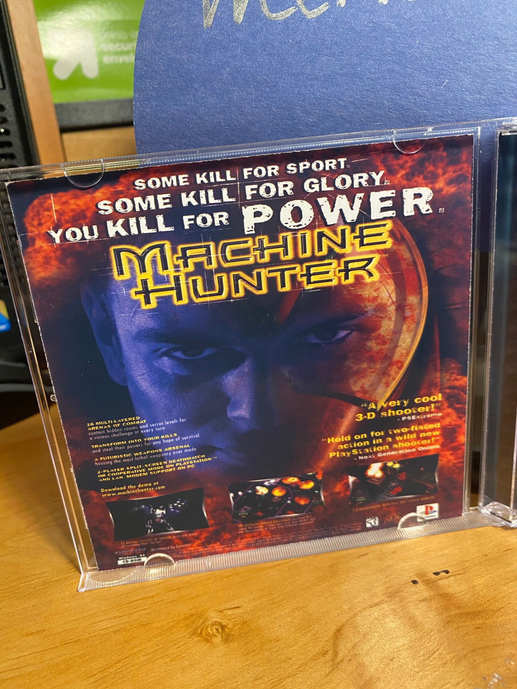 Machine Hunter REPLACEMENT CASE No Disc ps1