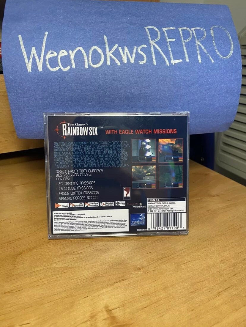 Tom Clancy’s Rainbow Six REPRODUCTION CASE No Disc Dreamcast
