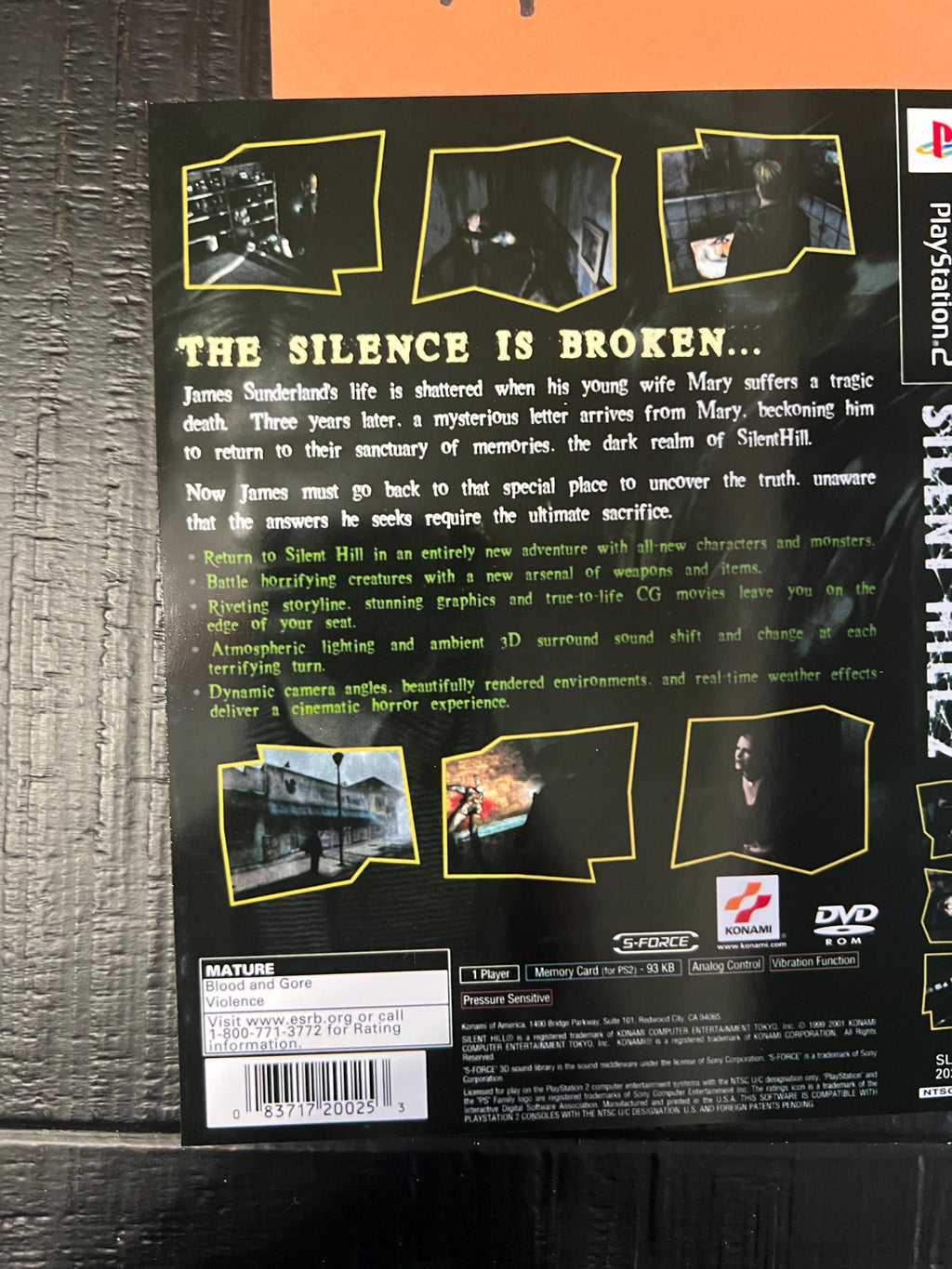 Silent Hill 2 REPLACEMENT Art Only No Disc No Case ps2