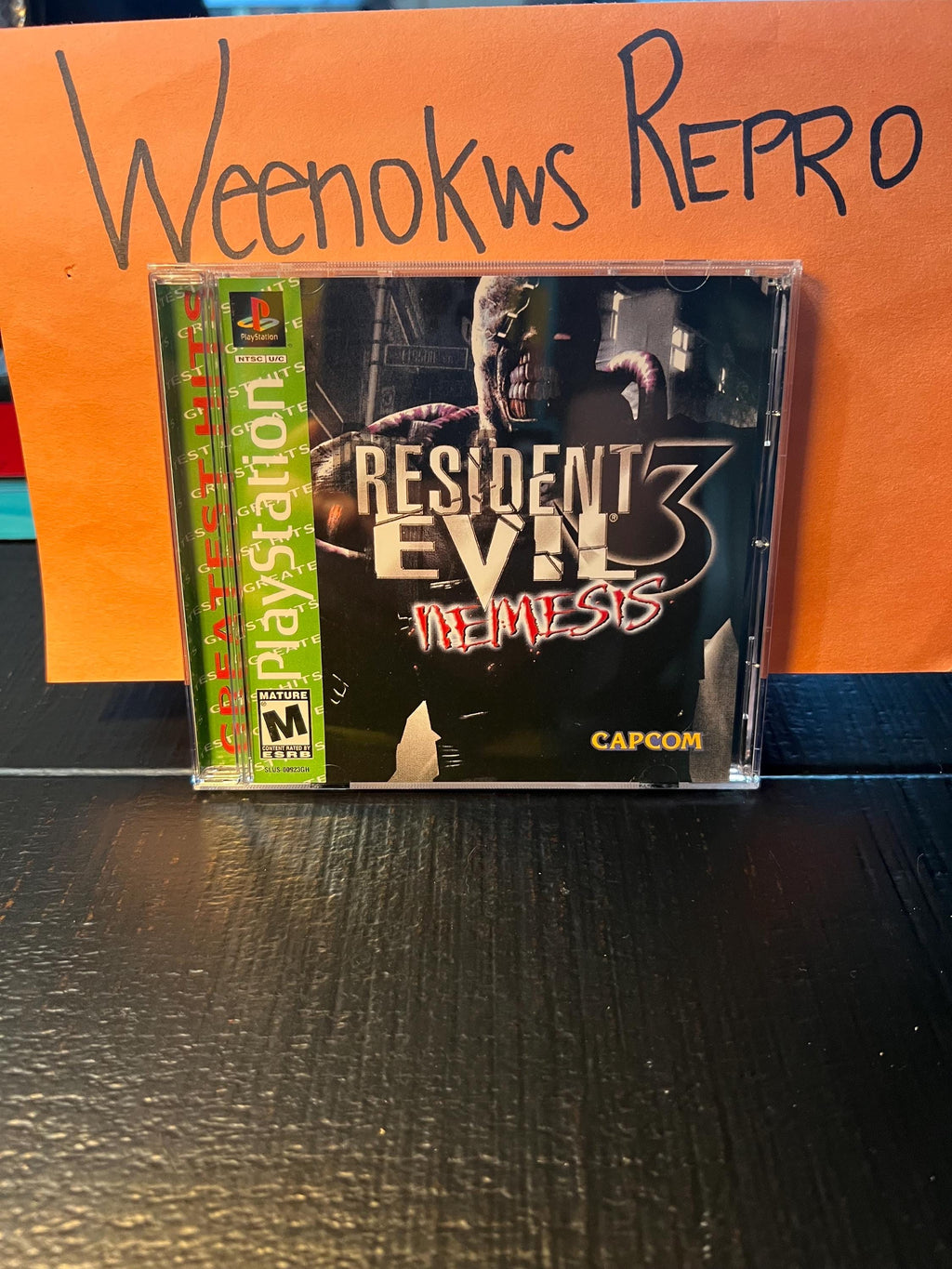 Resident evil 3 nemesis Greats Hits Version REPLACMENT CASE No Disc ps1