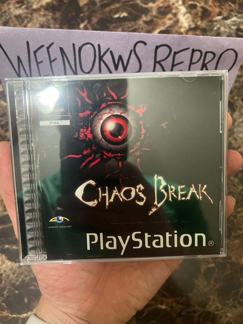 Chaos Break REPLACEMENT CASE No Disc! PAL  Ps1