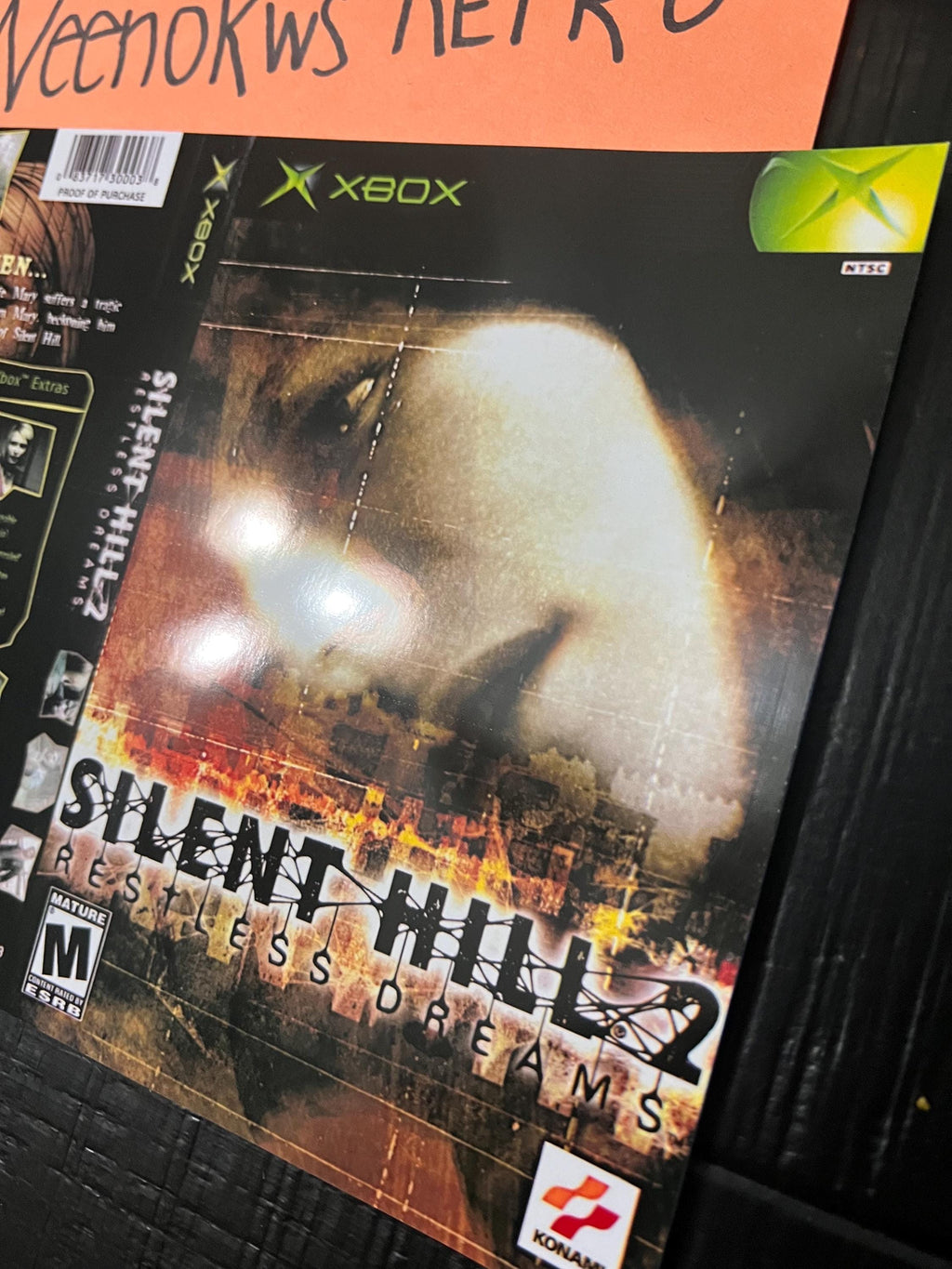 Silent Hill 2 Restless Dreams REPLACEMENT ART ONLY No Case! Xbox