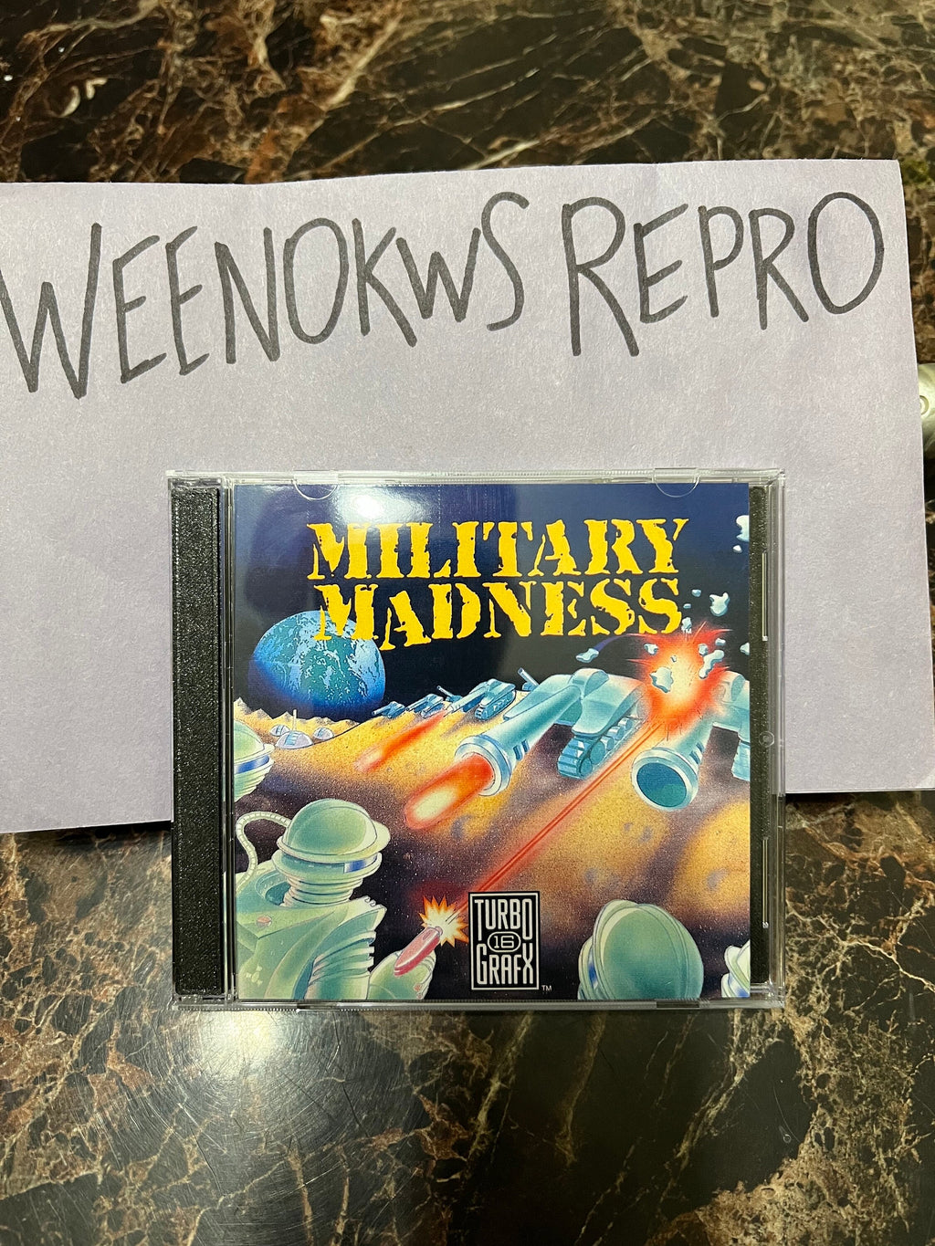 Military Madness REPRODUCTION Case No Game 3D Printed Turbo Grafx