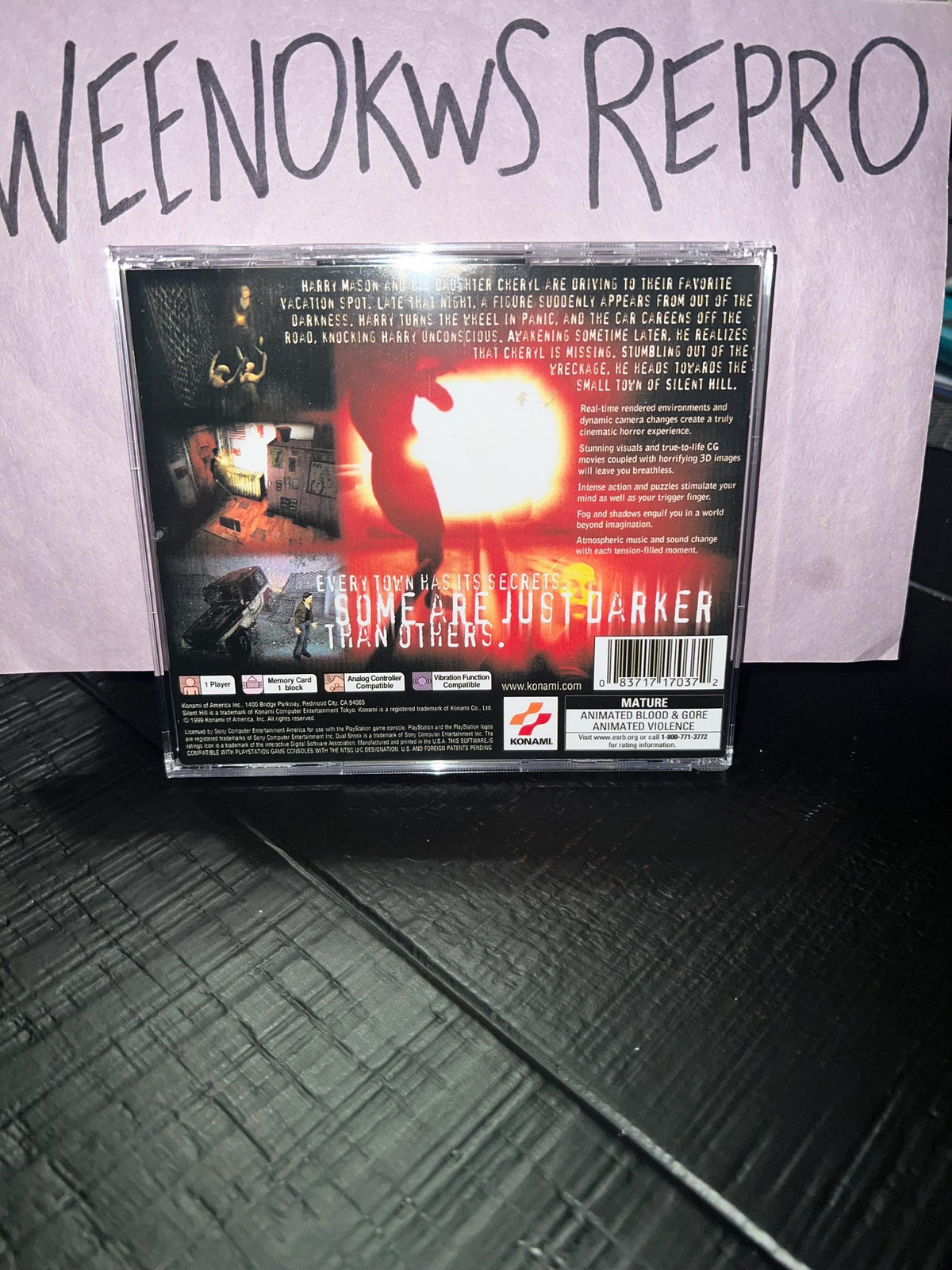 Silent Hill Greatest Hits REPLACEMENT CASE No Disc ps1