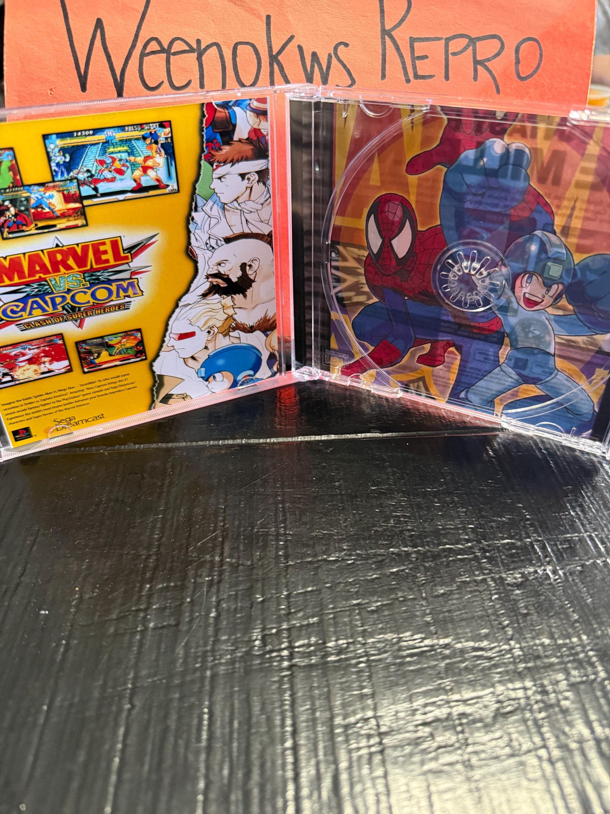 Marvel vs Capcom 1 Clash of Heroes REPLACMENT CASE No Disc Ps1
