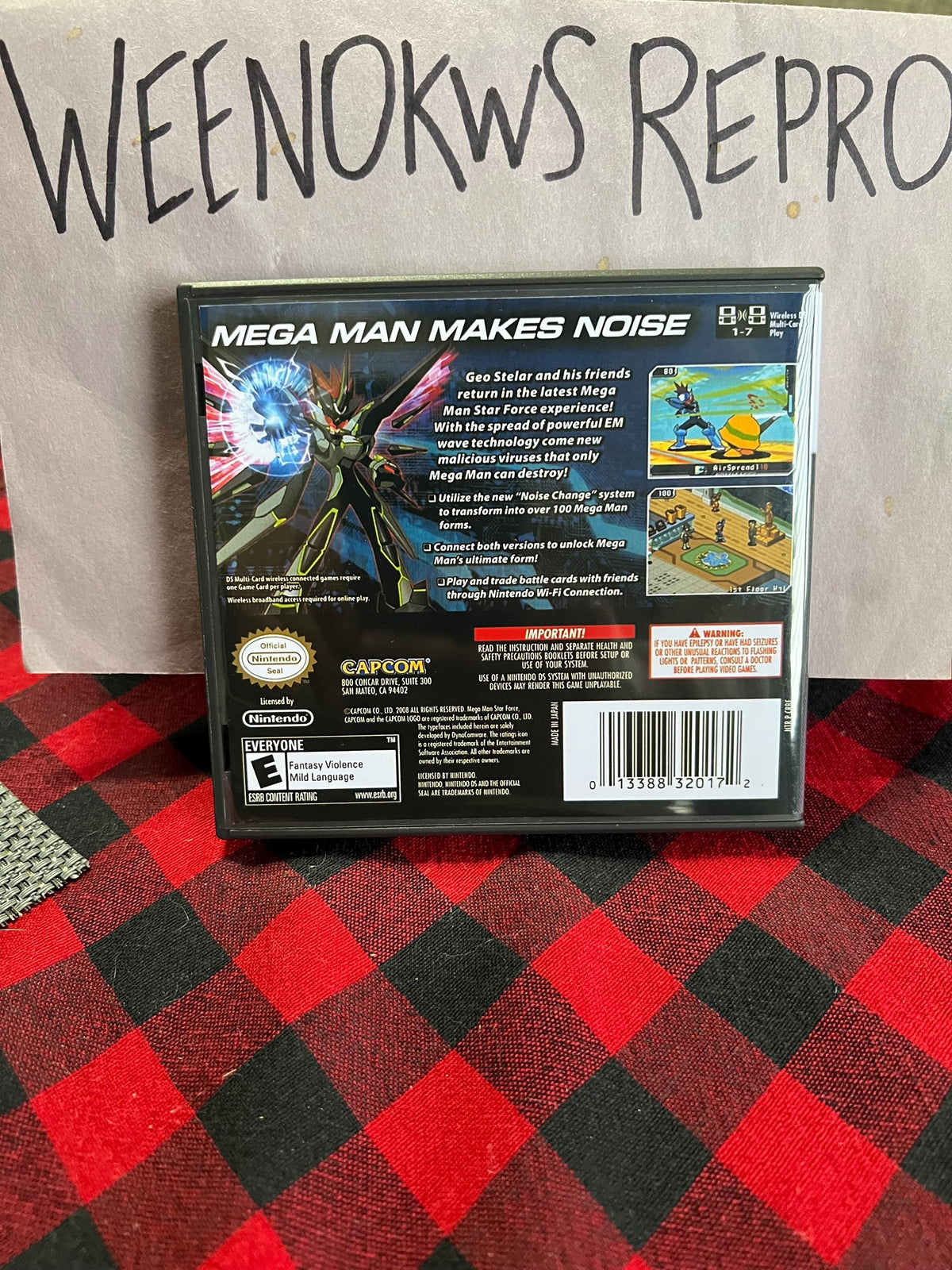 MegaMan Starforce 3 Black Ace REPLACEMENT CASE No Game! Nintendo DS