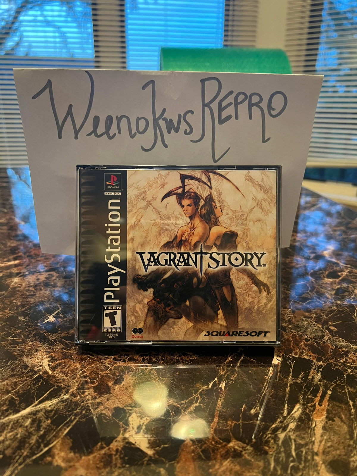Vagrant Story REPLACMENT CASE No Disc! Ps1