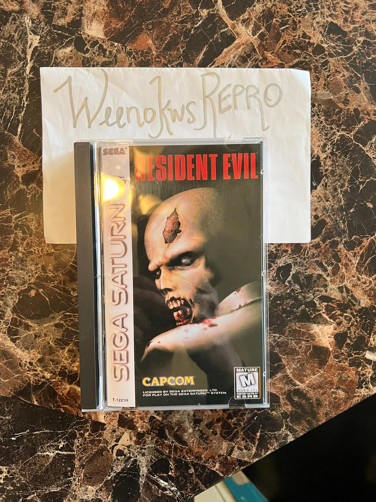 Resident Evil 1 REPLACEMENT CASE No Disc! Sega Saturn