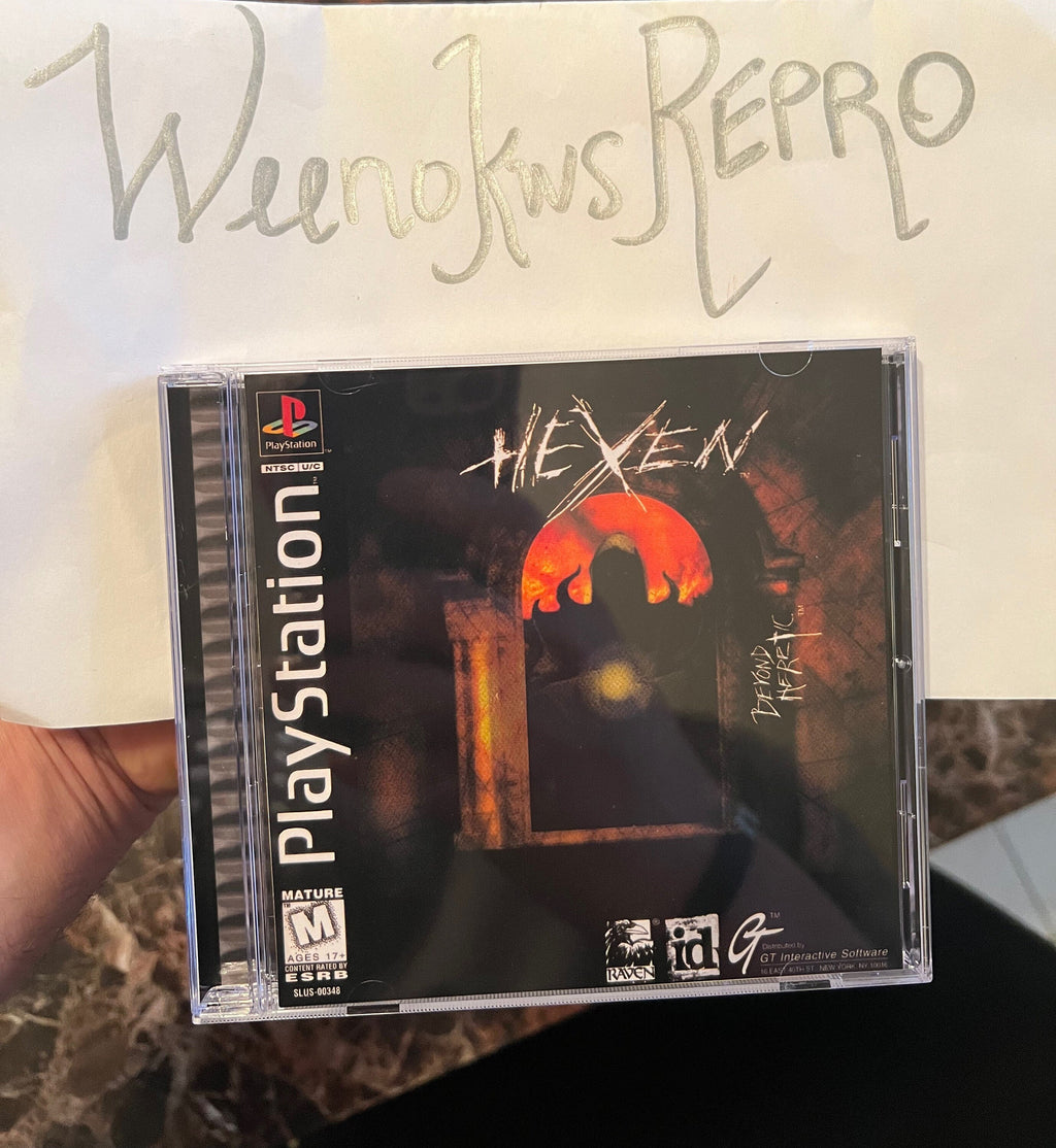 Hexen REPLACMENT CASE No Disc! Ps1