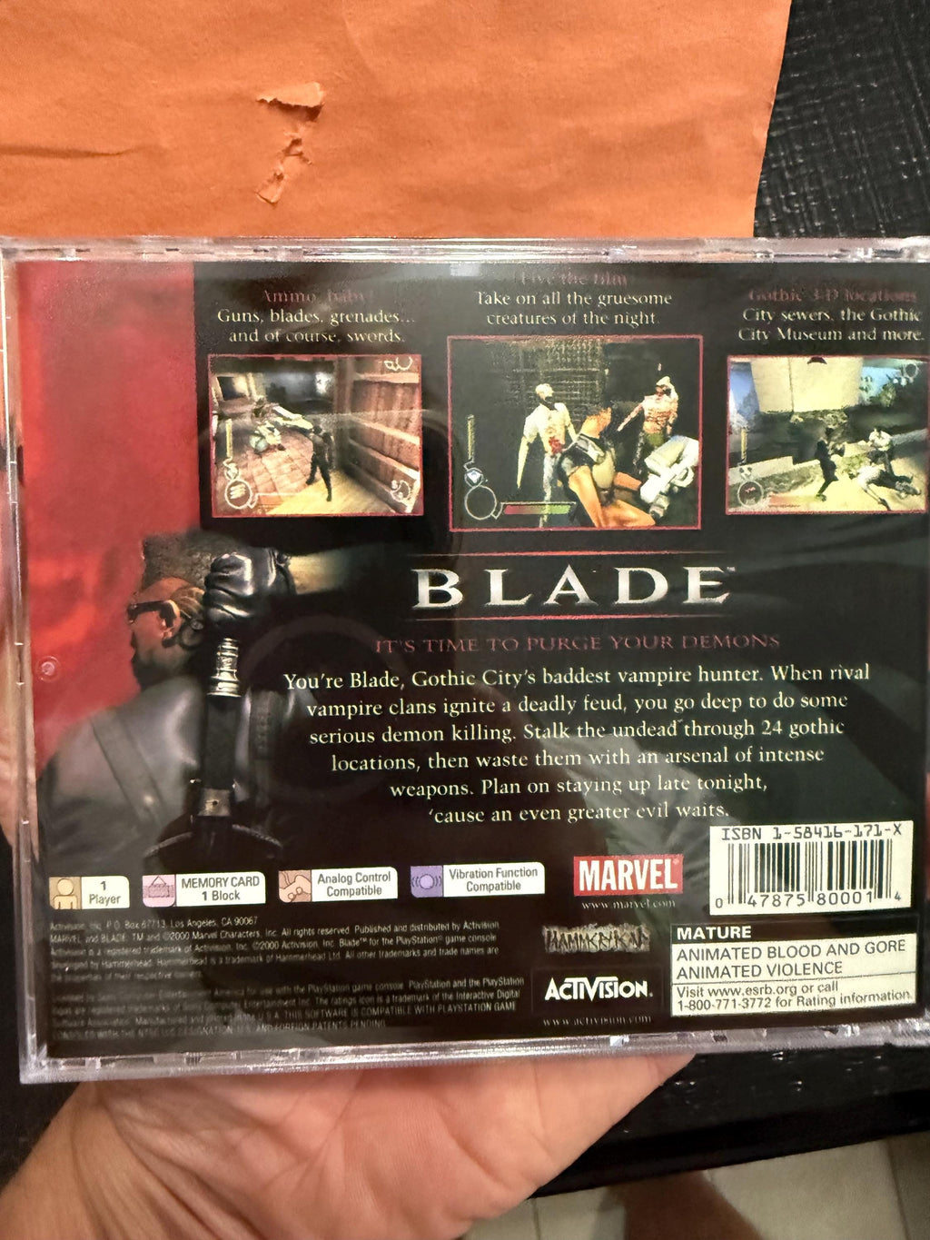 Blade REPLACMENT CASE No Disc ps1
