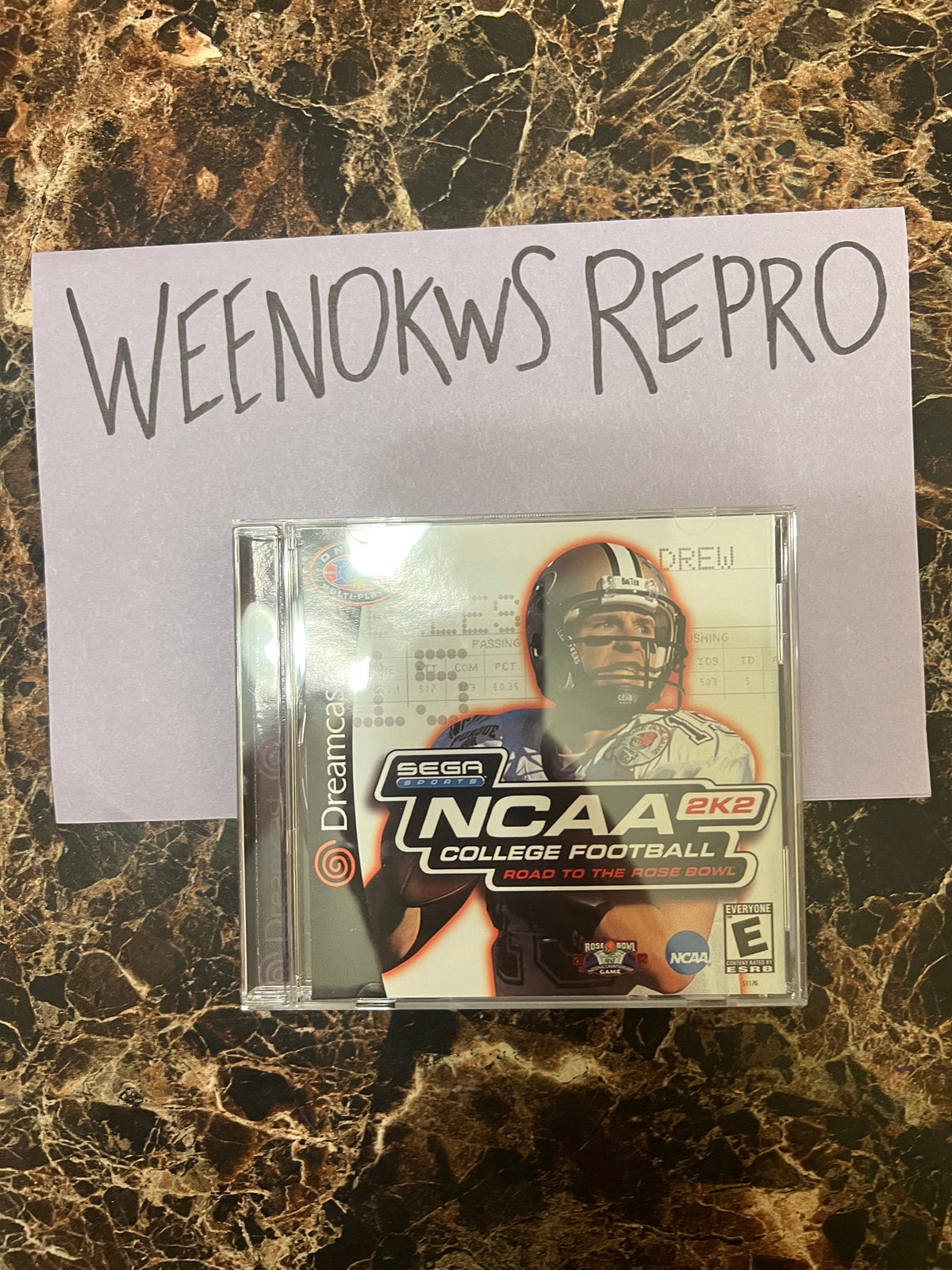 NCAA 2K22 College Football REPRODUCTION CASE No Disc Dreamcast