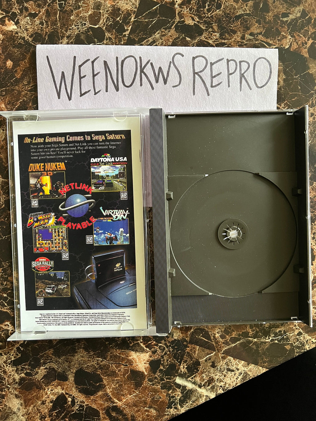 Saturn Bomber man REPLACEMENT CASE No Disc! Sega Saturn