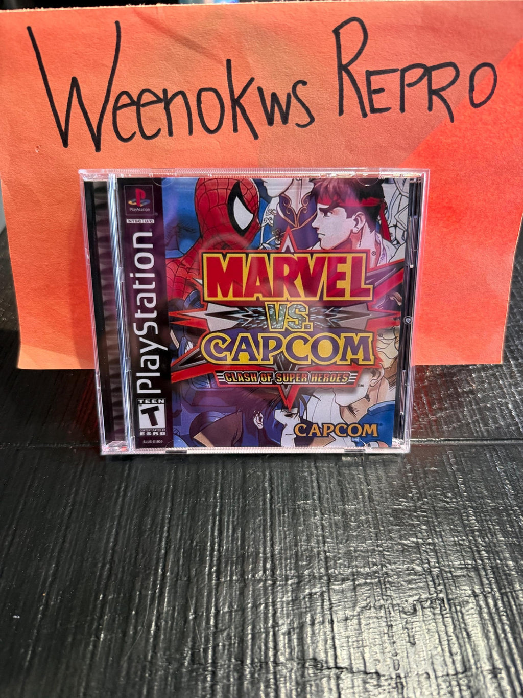 Marvel vs Capcom 1 Clash of Heroes REPLACMENT CASE No Disc Ps1