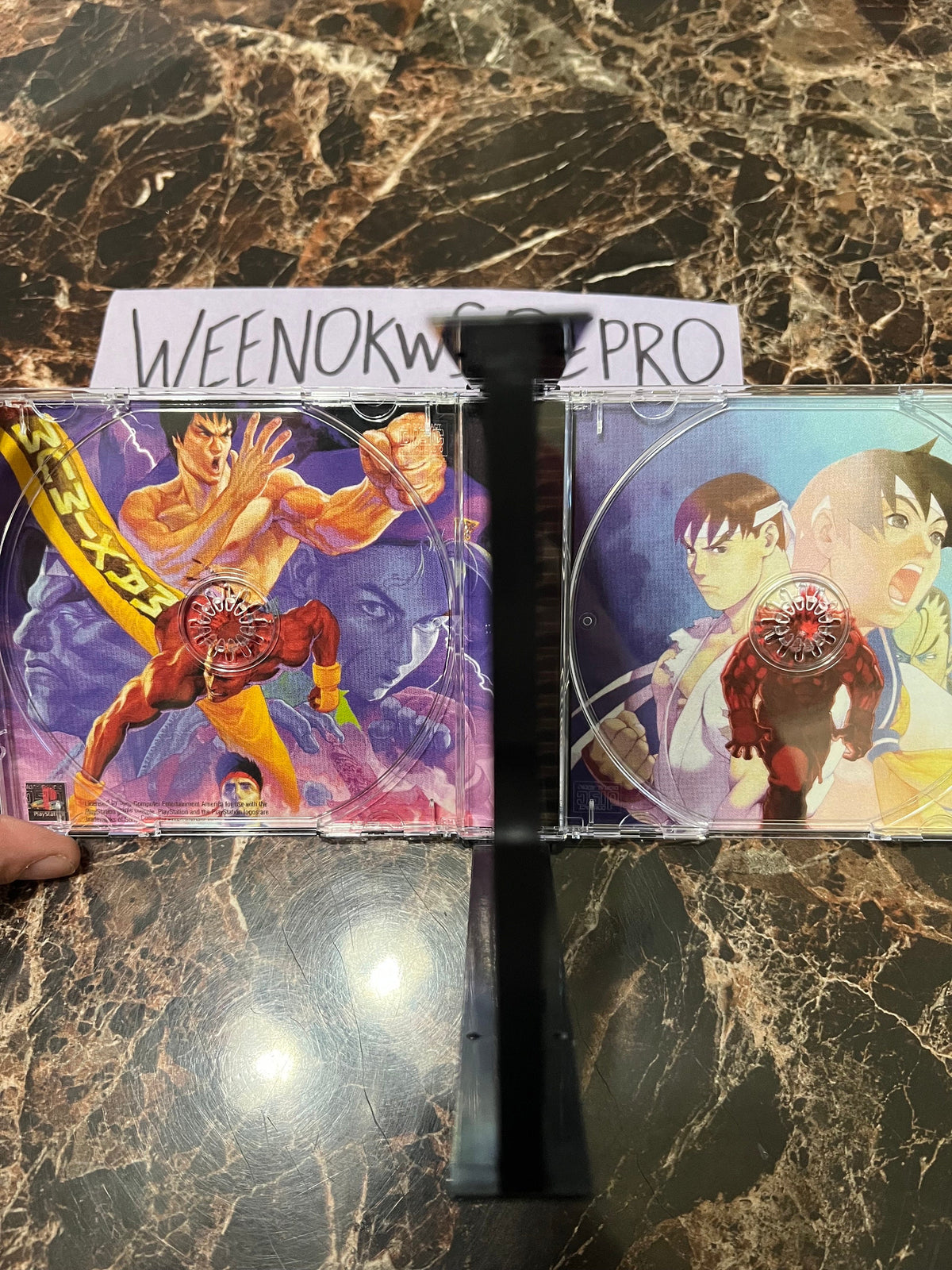 Street Fighter Collection REPLACEMENT CASE No Disc! Ps1 Thick Double Disc