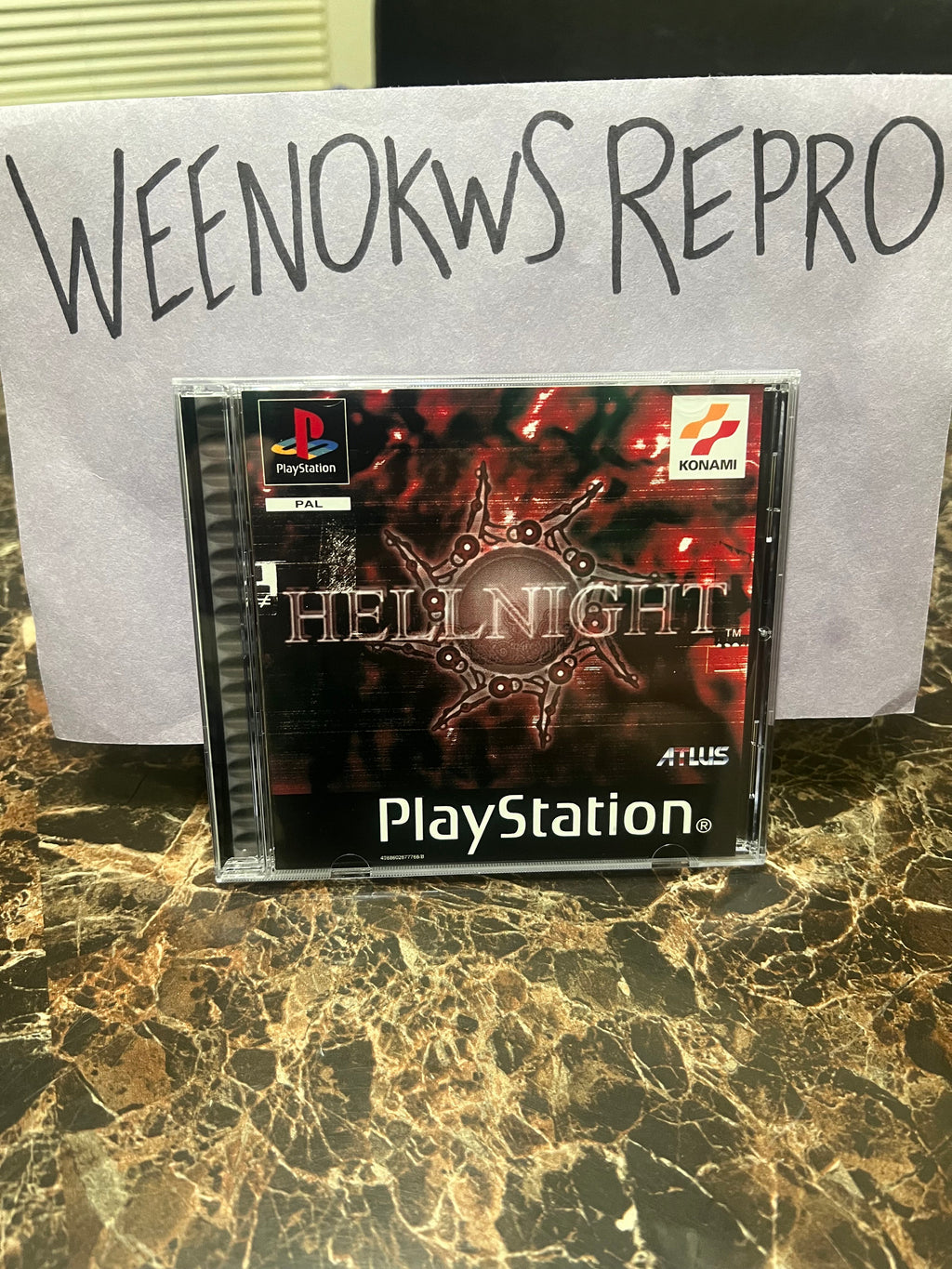 Hellnight REPLACMENT CASE No Disc! PAL Ps1