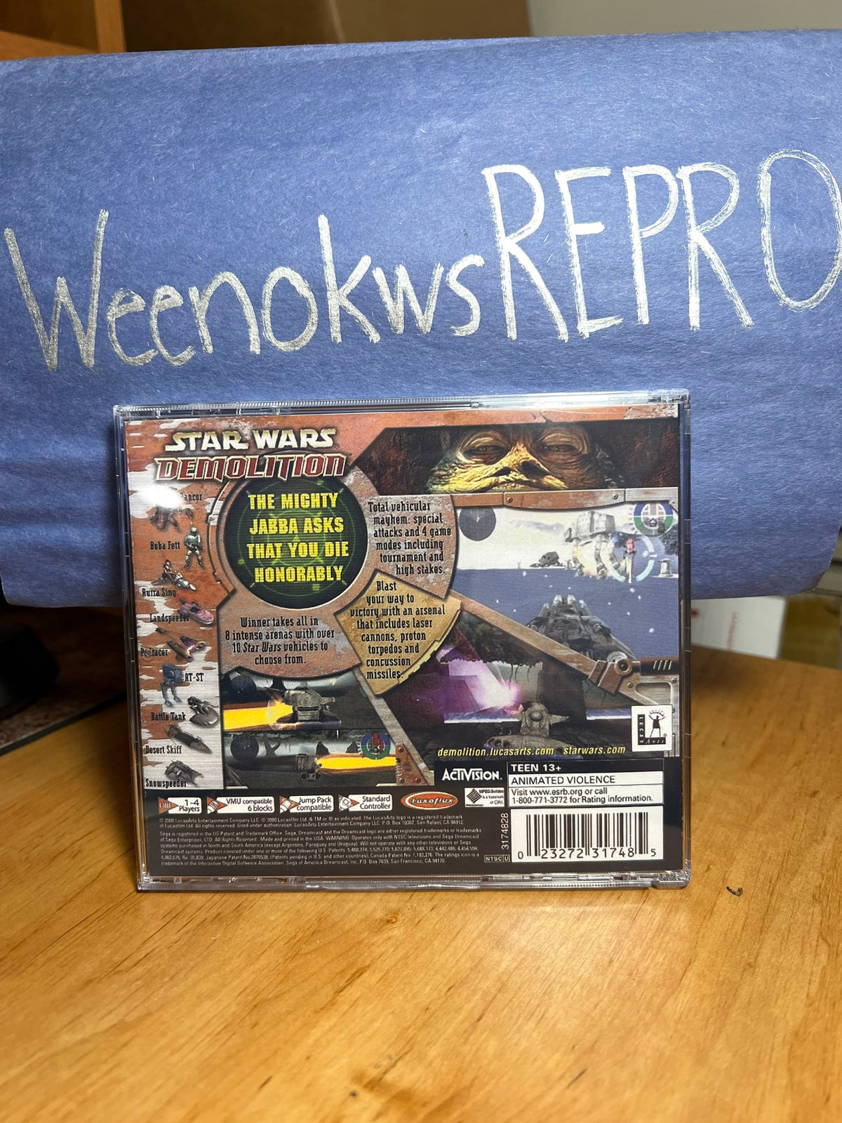 Star Wars Demolition REPRODUCTION CASE No Disc Dreamcast
