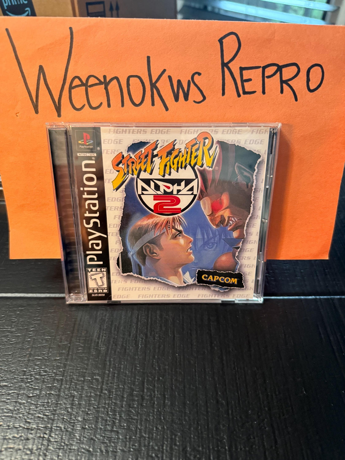 Street Fighter Alpha 2 REPLACMENT CASE No Disc ps1 Fighters Edge Variant