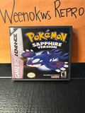 Pokémon Pokemon Sapphire version REPLACEMENT CASE No Game! Nintendo Gameboy Advance GBA