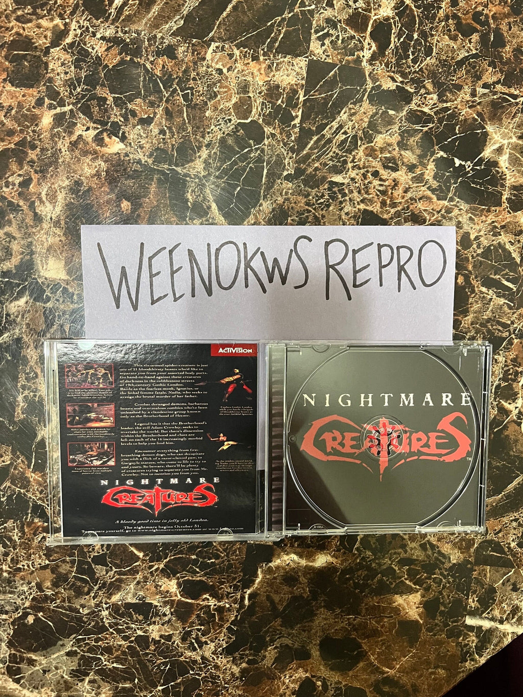 Nightmare Creatures 1 REPLACMENT CASE No Disc! Ps1