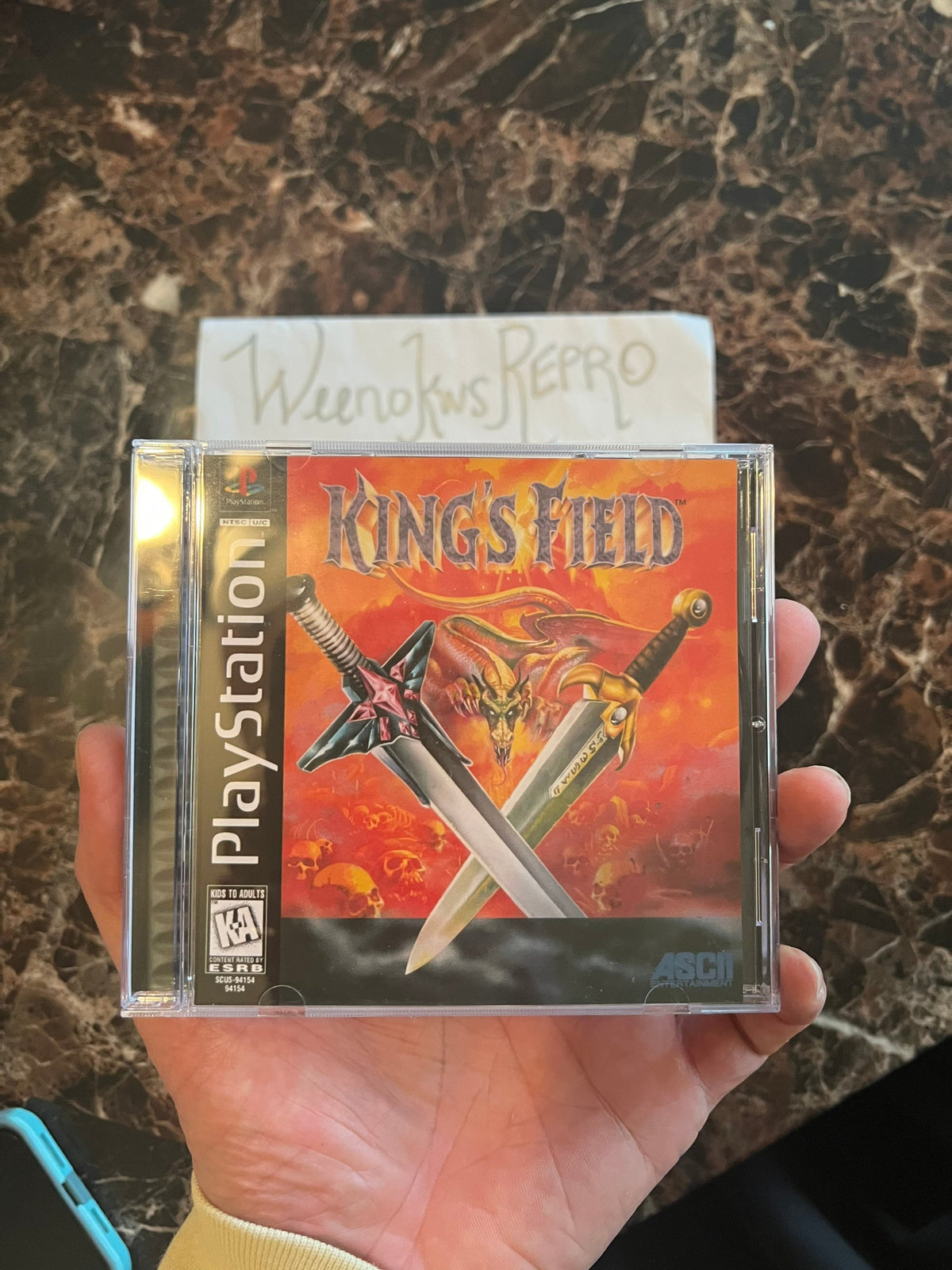 Kings Field 1 REPLACMENT CASE No Disc! Ps1