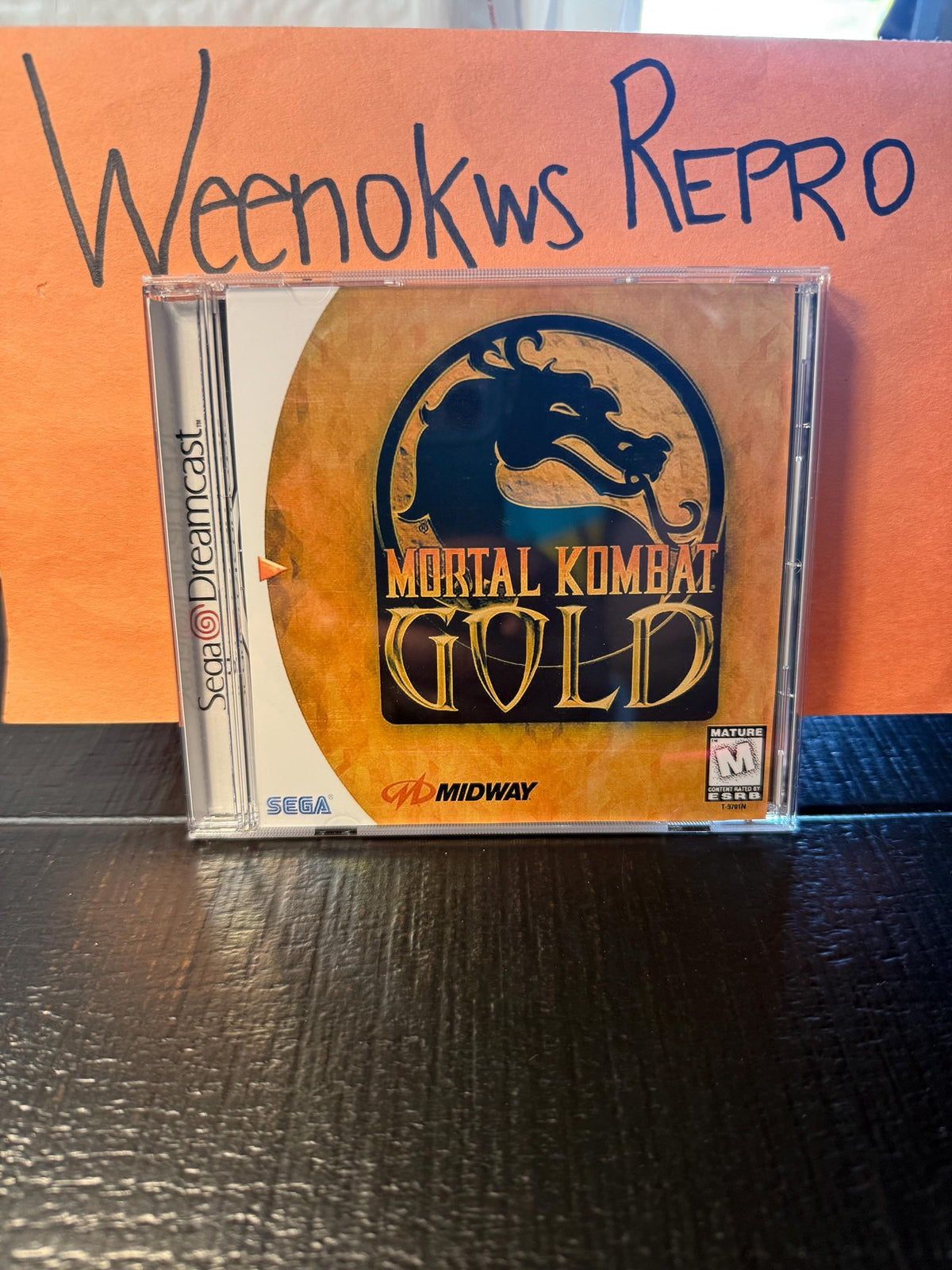 Mortal Kombat Gold REPRODUCTION Case No Game Dreamcast