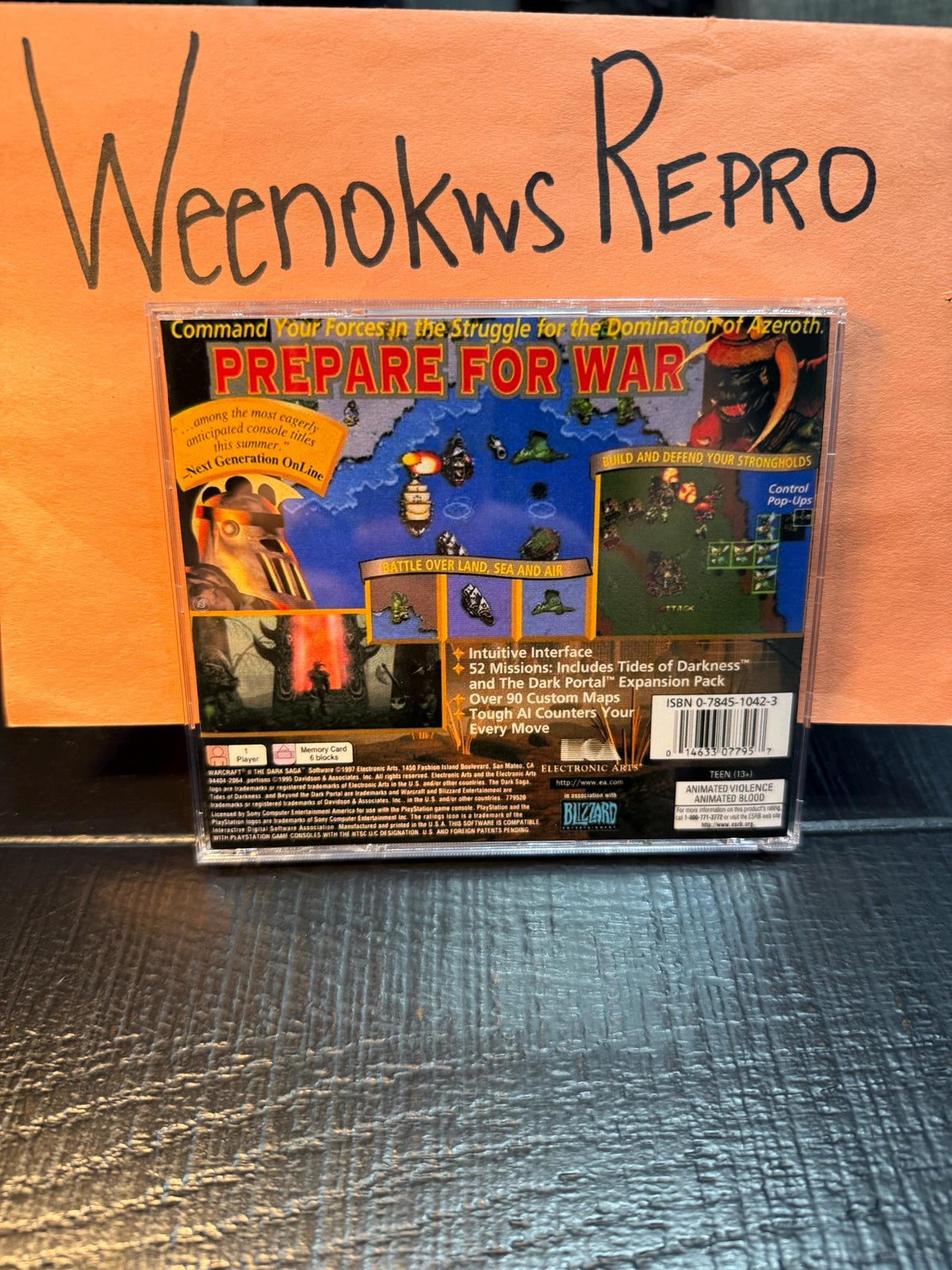 Warcraft II 2 Dark Saga REPLACMENT CASE No Disc!