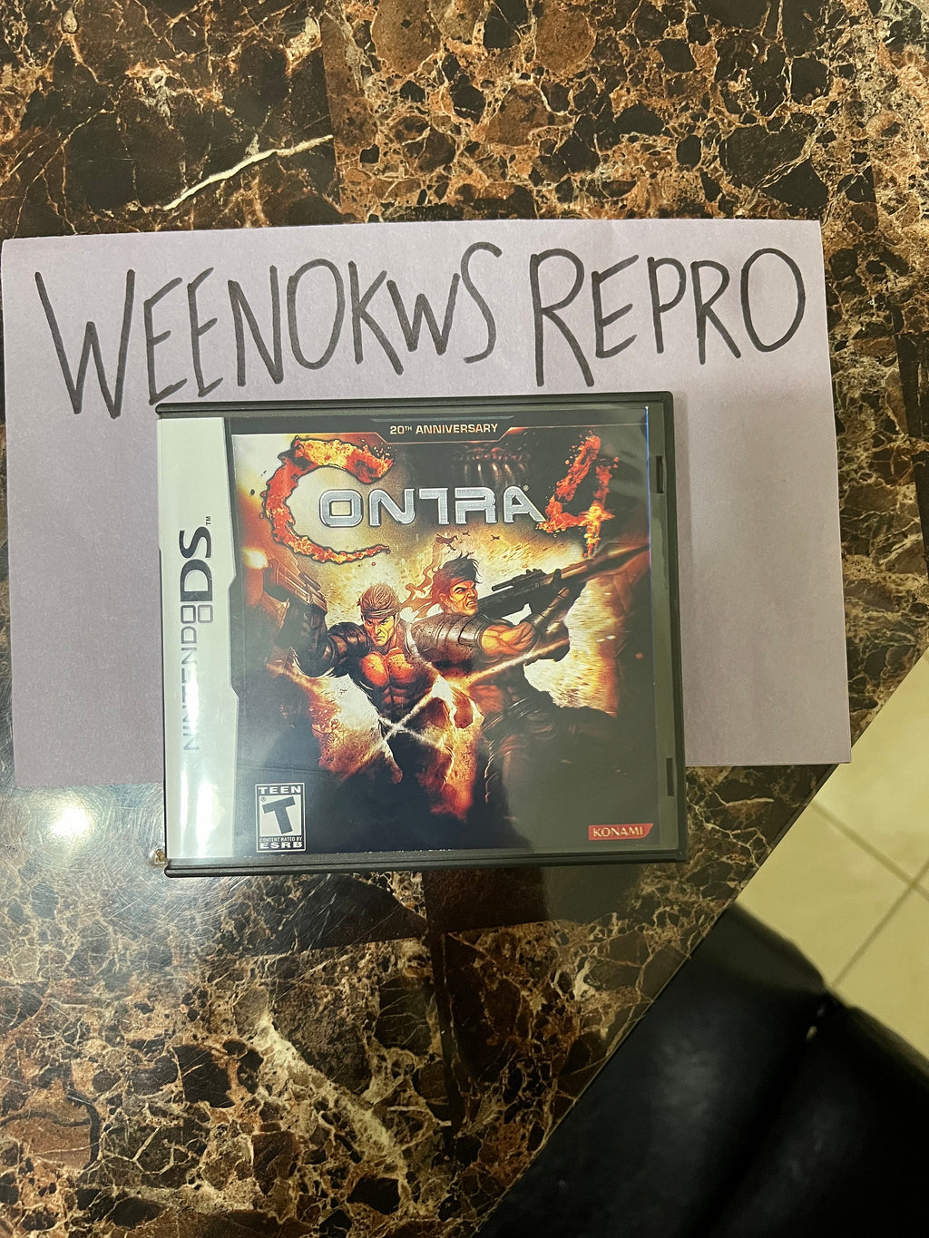 Contra 4 REPLACEMENT CASE No Game! Nintendo Ds
