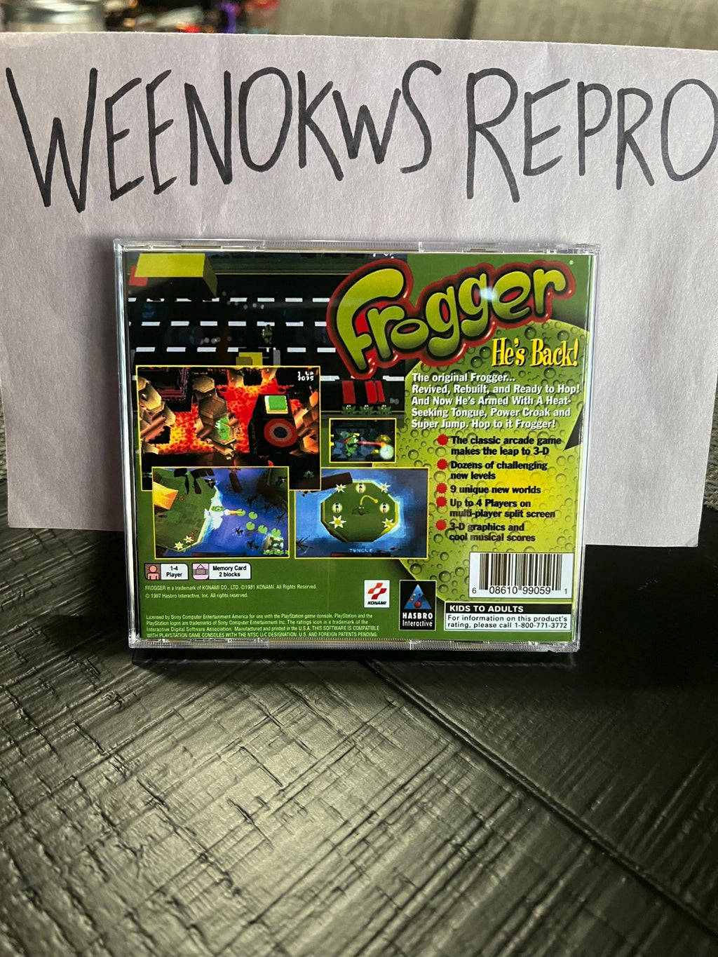 Frogger REPLACMENT CASE No Disc ps1
