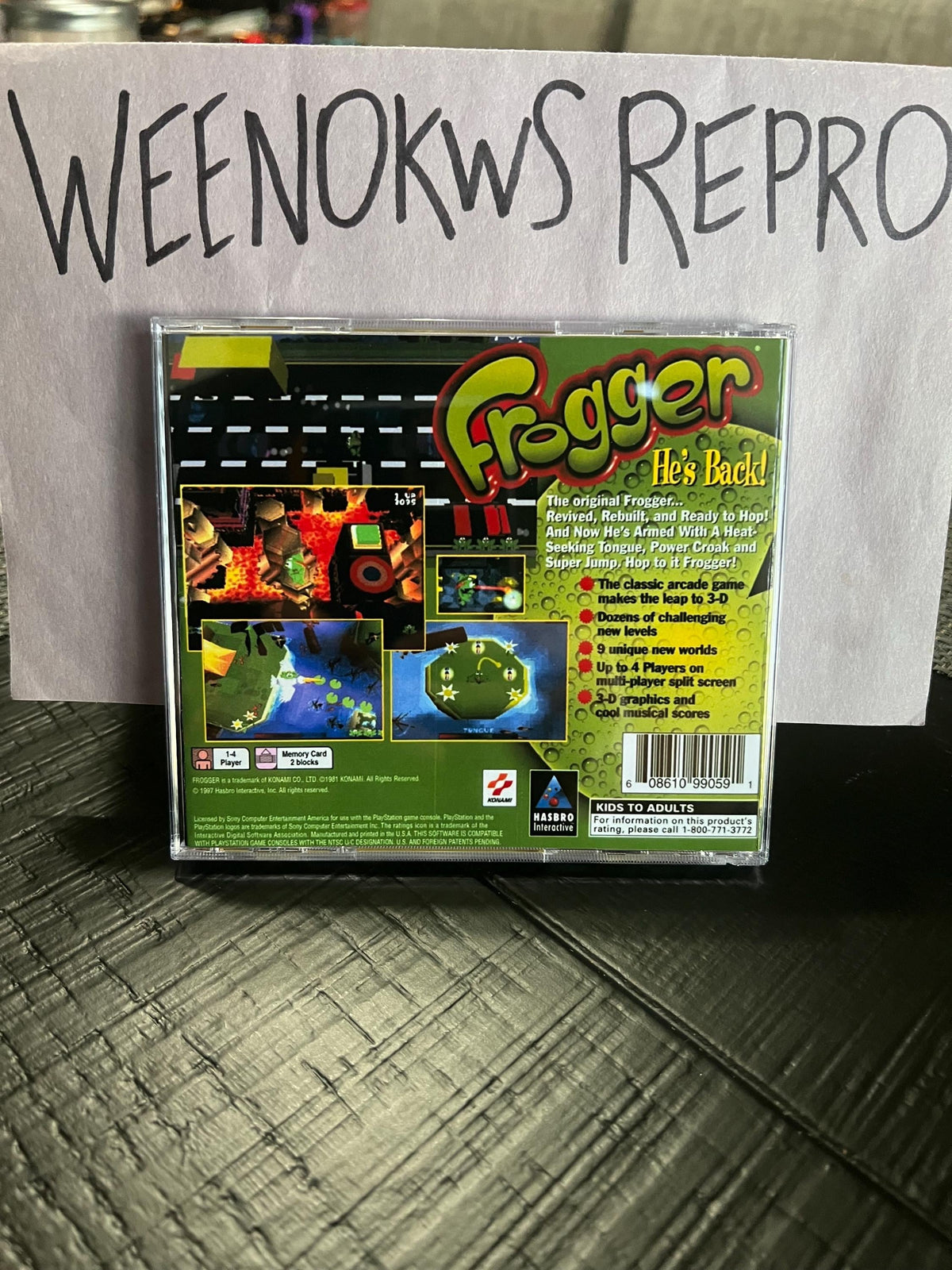 Frogger REPLACMENT CASE No Disc ps1