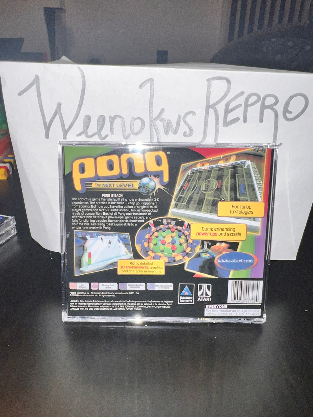 Pong The Next Level REPLACMENT CASE No Disc ps1!