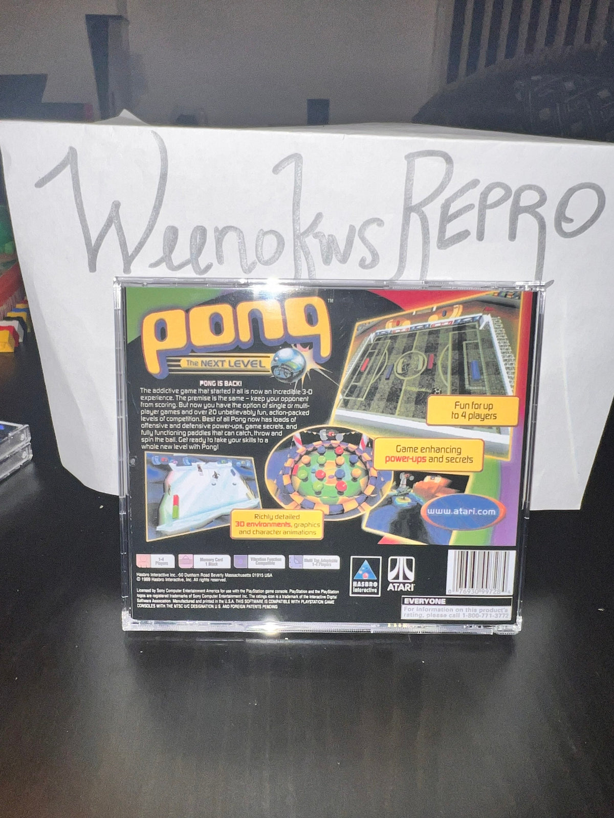 Pong The Next Level REPLACMENT CASE No Disc ps1!
