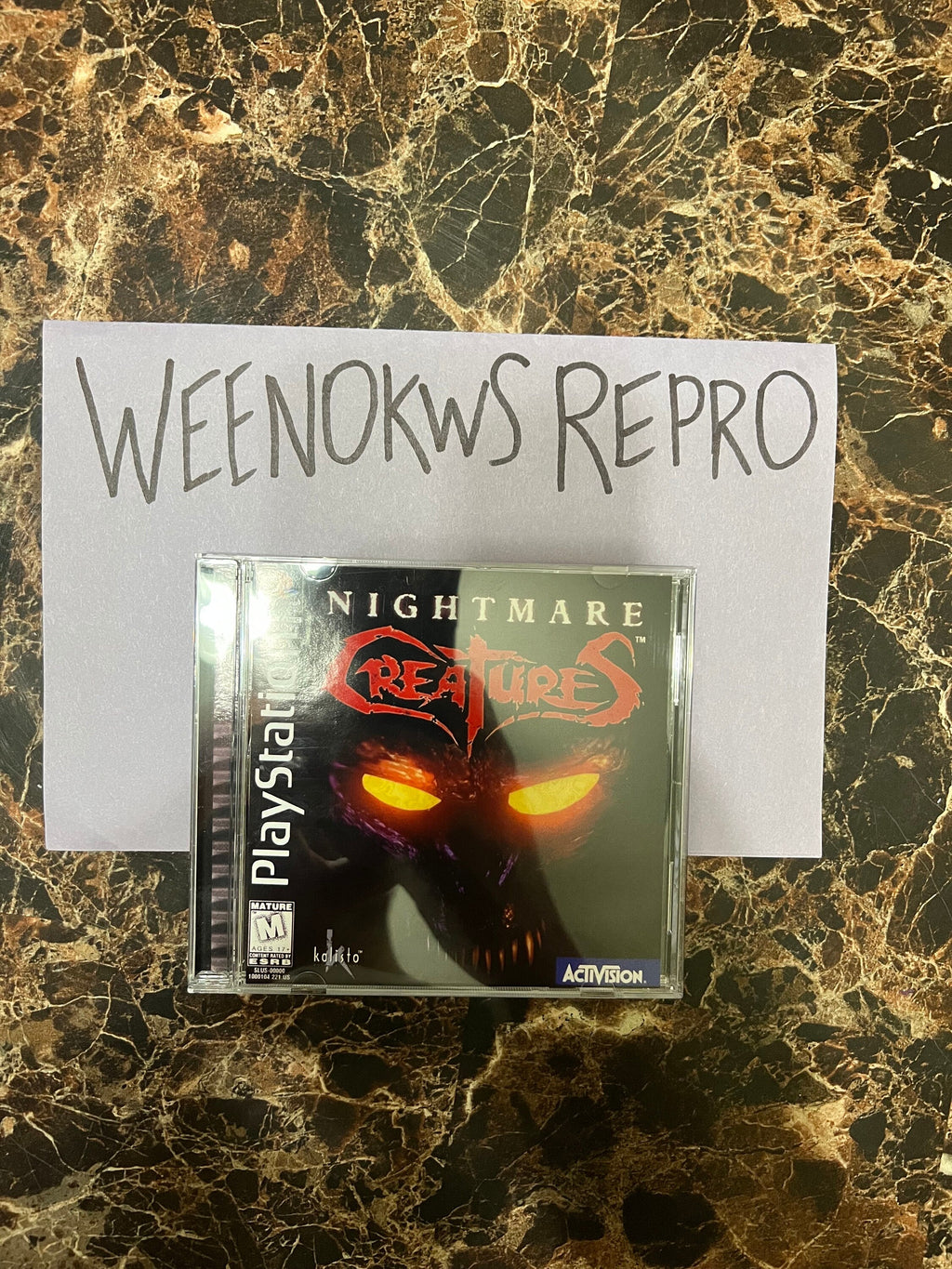 Nightmare Creatures 1 REPLACMENT CASE No Disc! Ps1