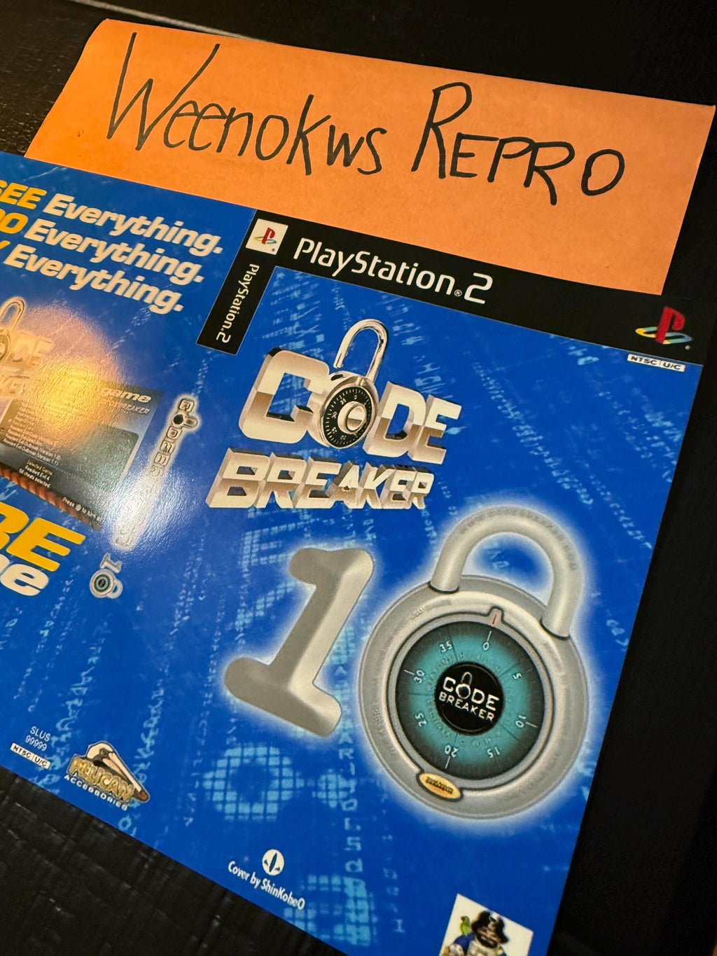 Code Breaker REPLACEMENT Art Only No Disc No Case ps2