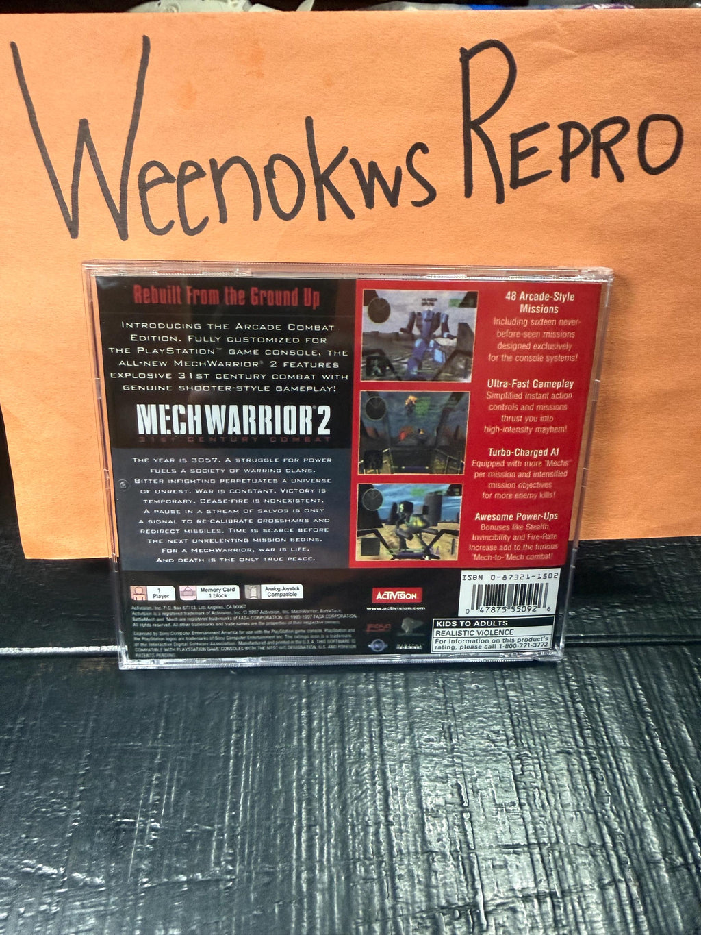 Mech Warrior 2 REPLACMENT CASE No Disc Ps1