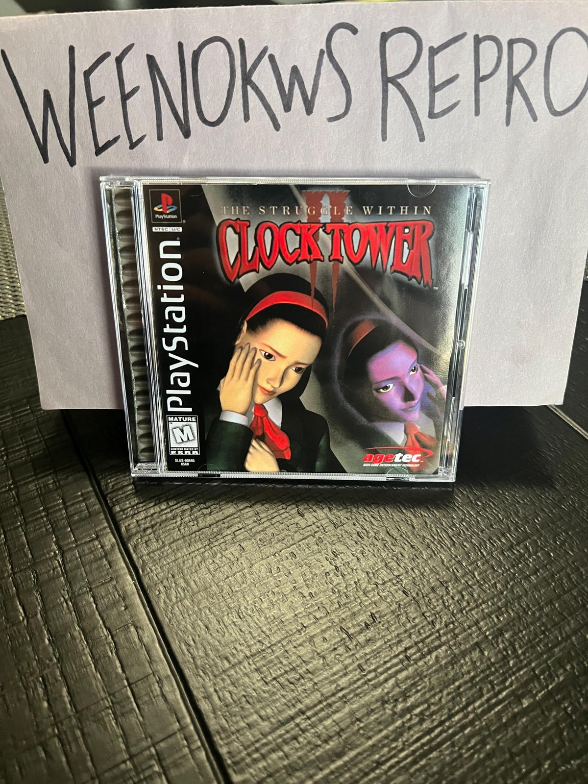 Clock tower 2 The Struggle Within REPLACEMENT CASE No Disc! Ps1
