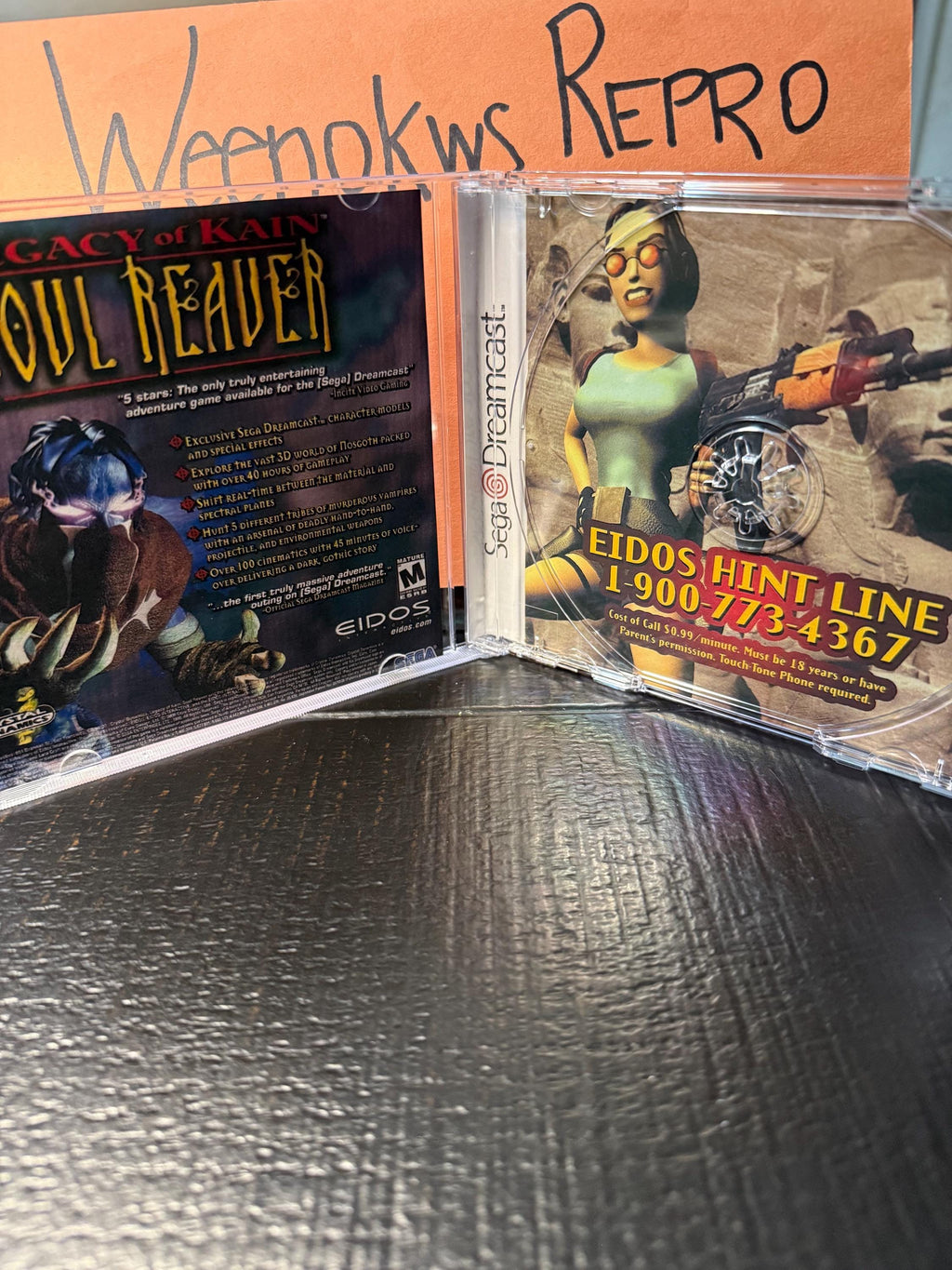 Tomb Raider The Last Revelation REPRODUCTION CASE No Disc Dreamcast