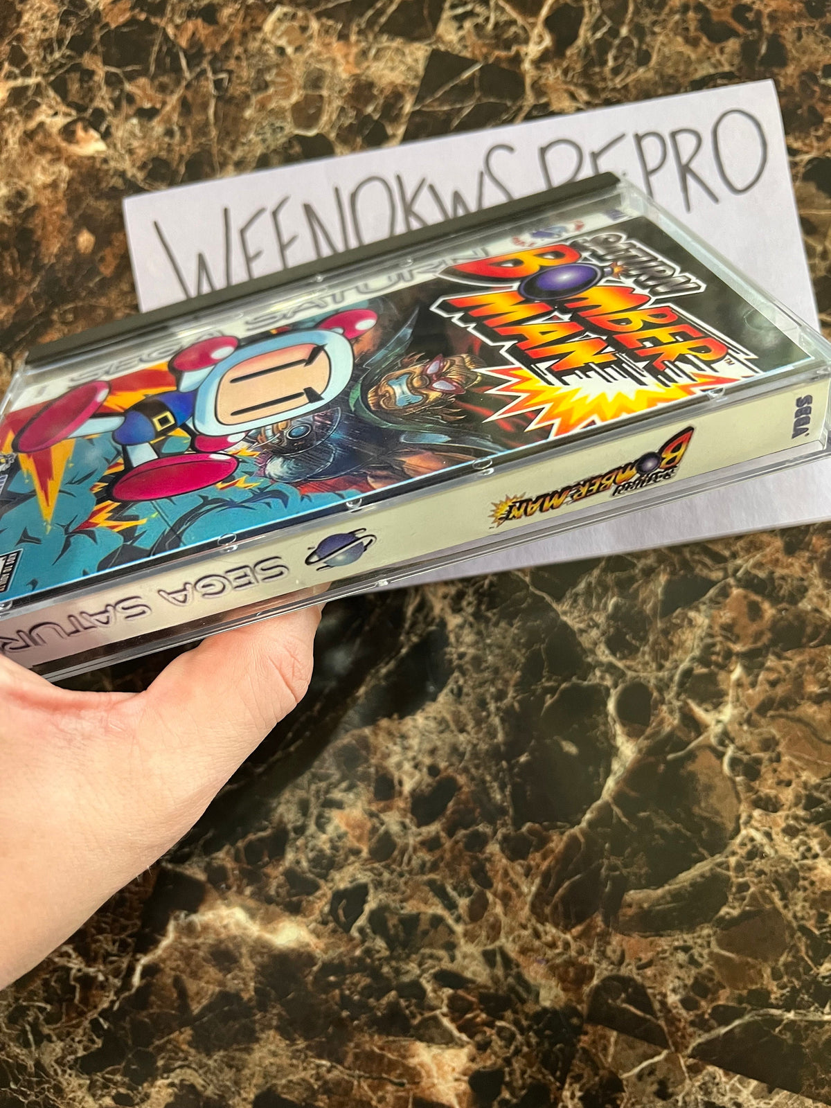Saturn Bomber man REPLACEMENT CASE No Disc! Sega Saturn