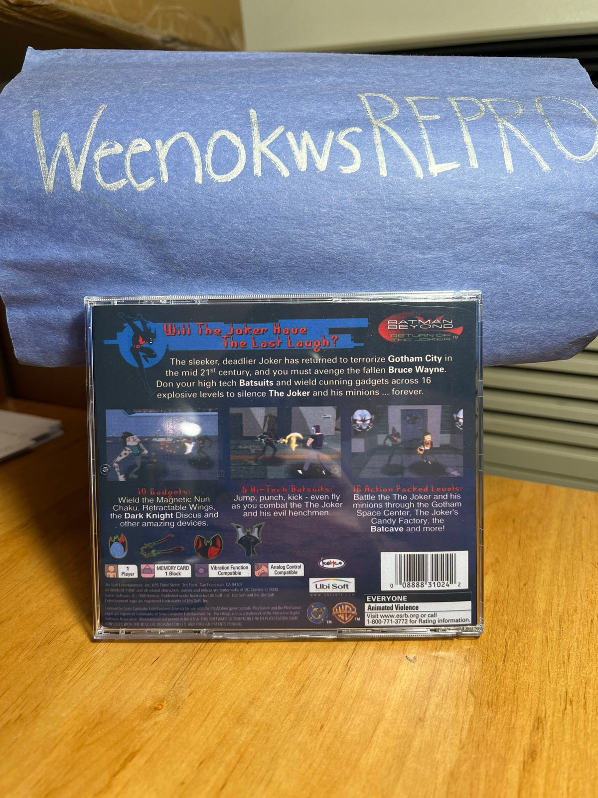 Batman Beyond REPLACEMENT CASE No Disc Ps1