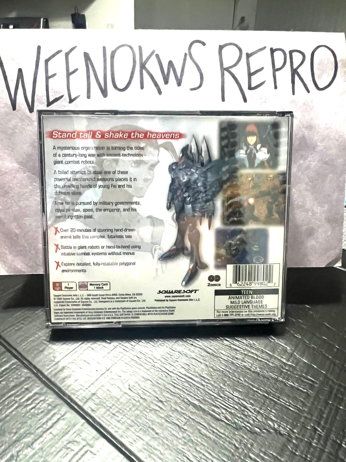 Xenogears REPLACMENT CASE No Disc ps1