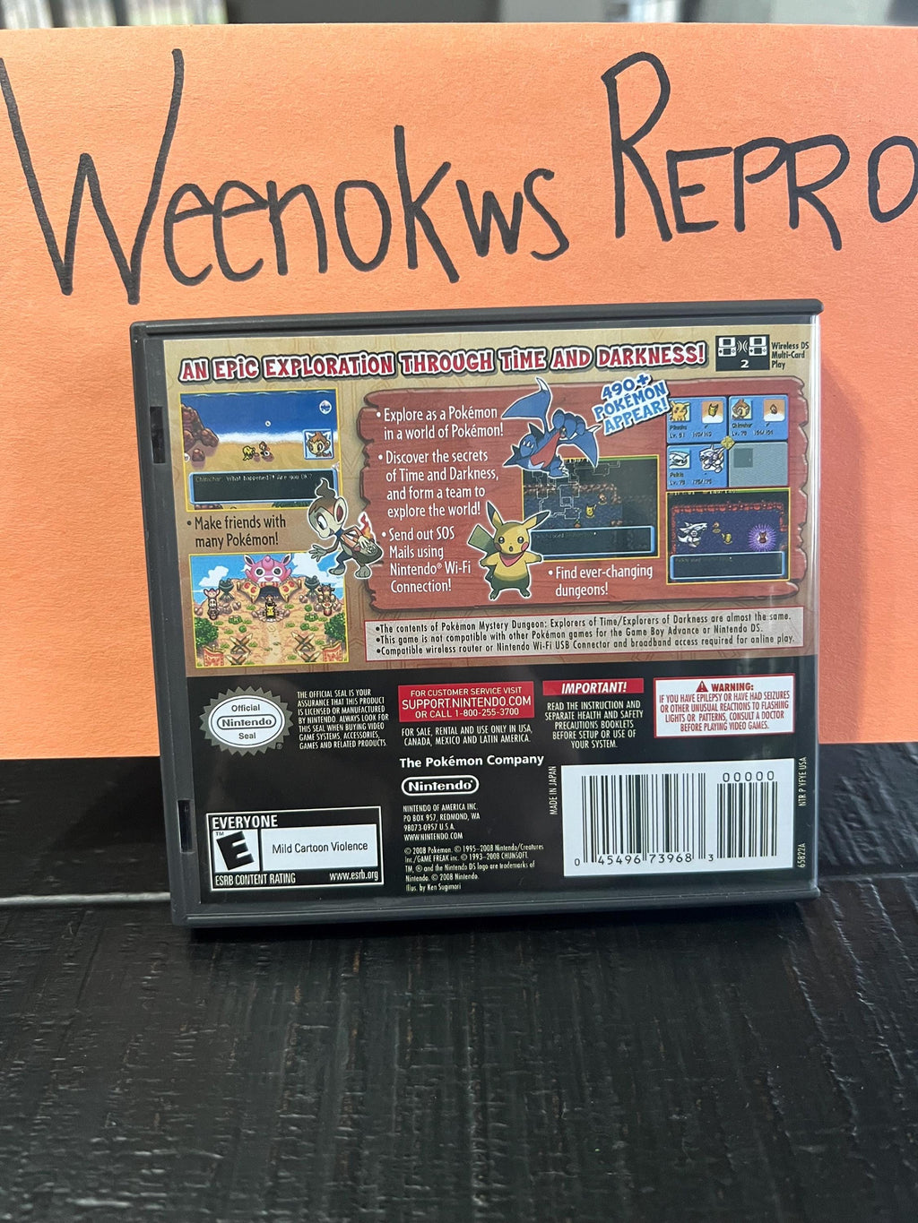 Pokémon Pokemon Mystery Dungeon Explorers  of Darkness REPLACEMENT CASE No Game! Nintendo Ds