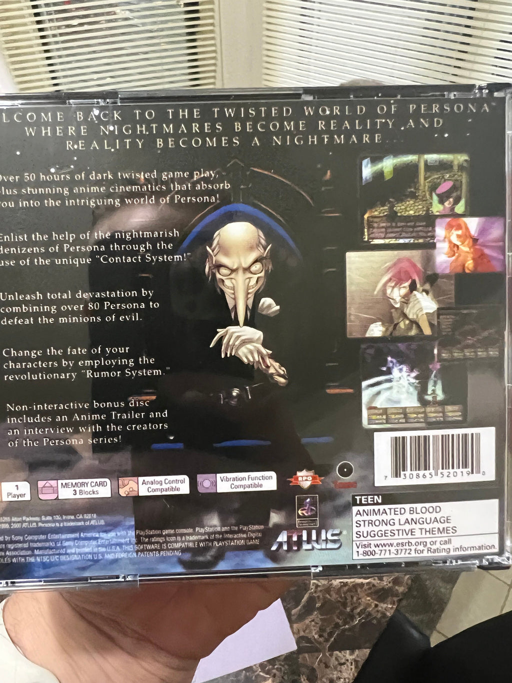 Persona 2 REPLACMENT CASE No Disc ps1