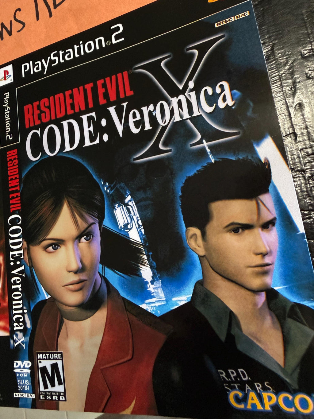 Resident Evil Code Veronica X REPLACEMENT Art Only No Case! No Disc Ps2
