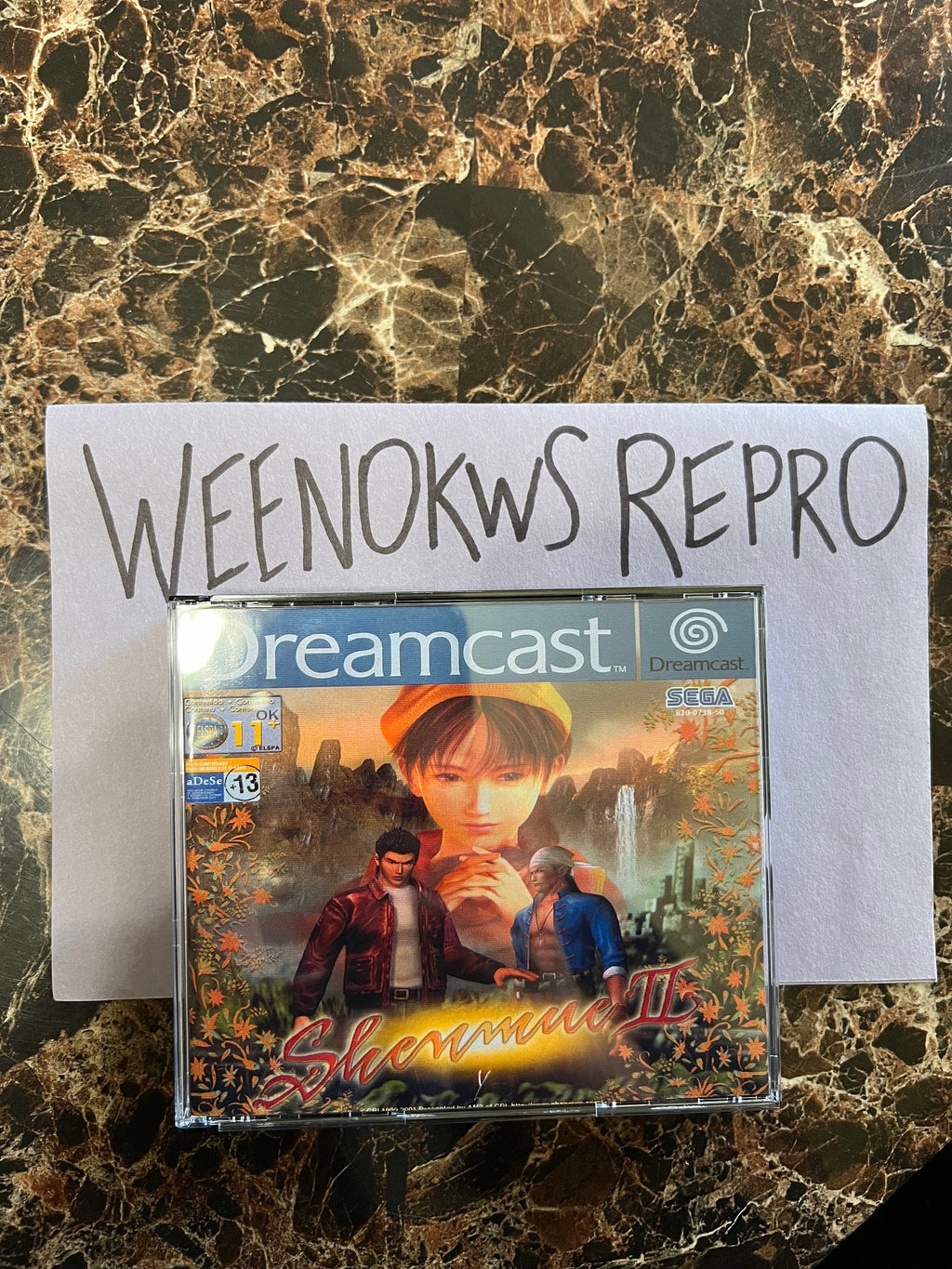 Shenmue 2 II  Dreamcast REPRODUCTION CASE Only No Disc! Multi Disc Thick Case