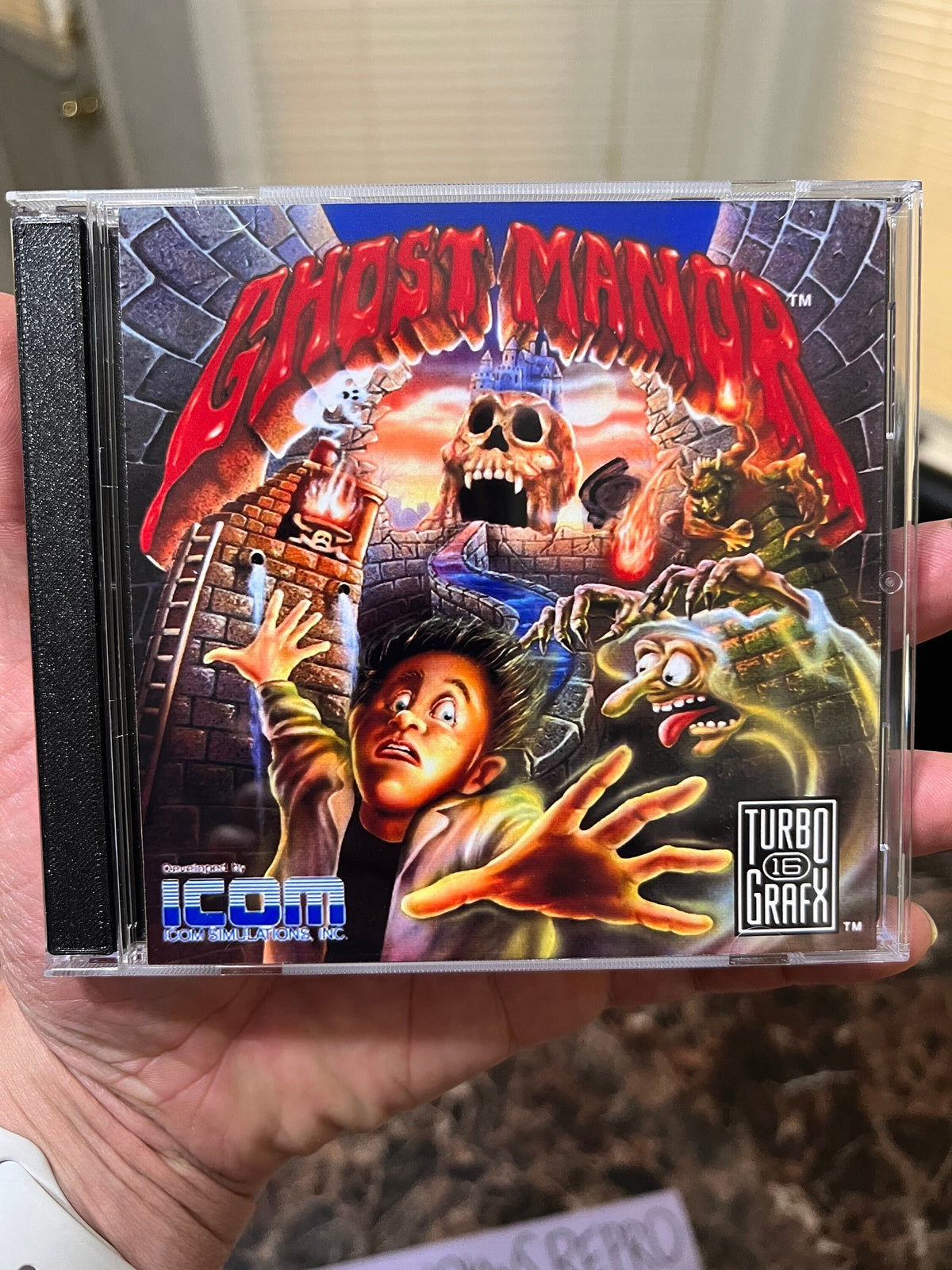 Ghost Manor REPRODUCTION Case No Game 3D Printed Turbo Grafx
