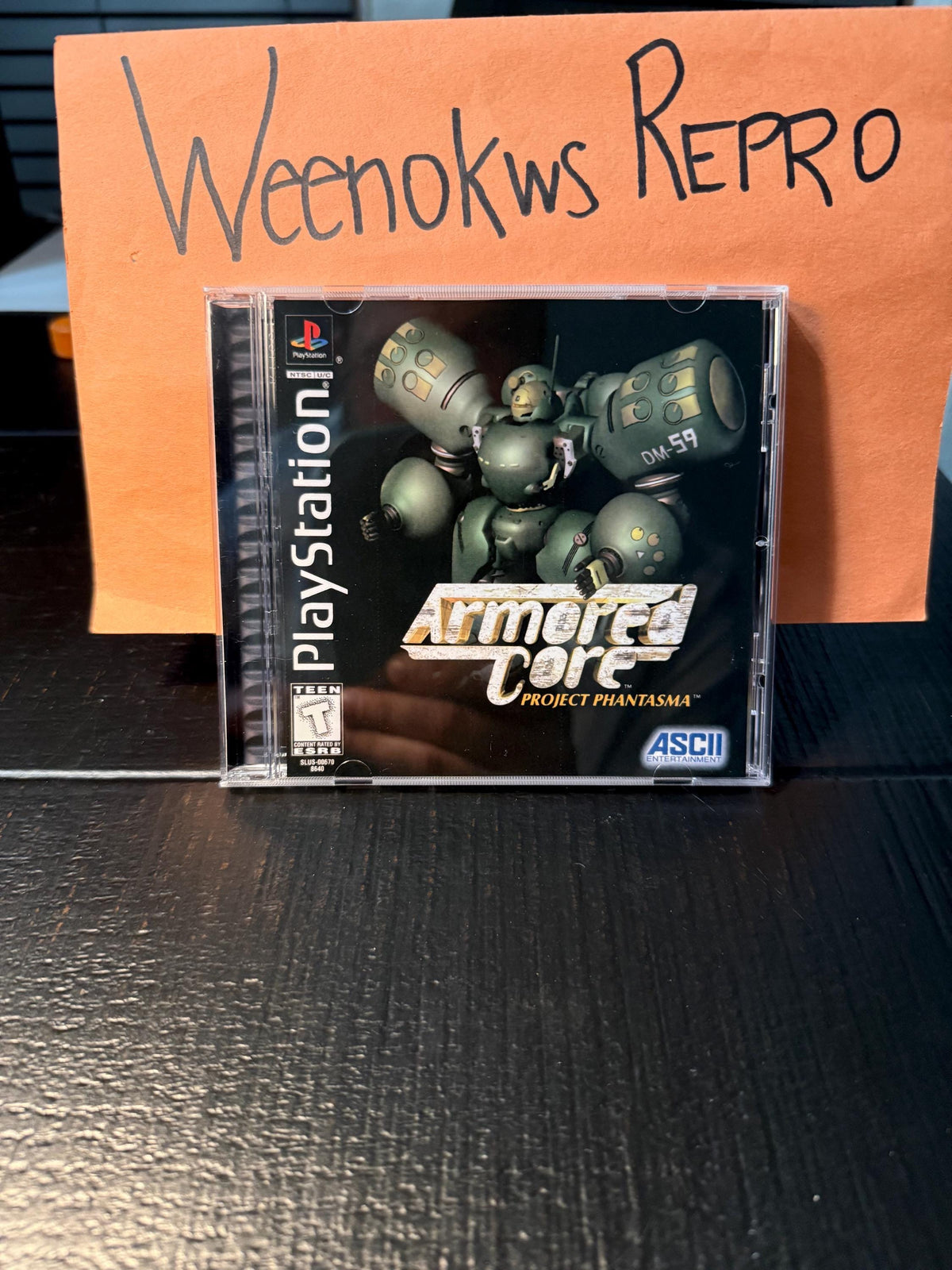 Armored Core Project Phantasma REPLACMENT CASE No Disc ps1